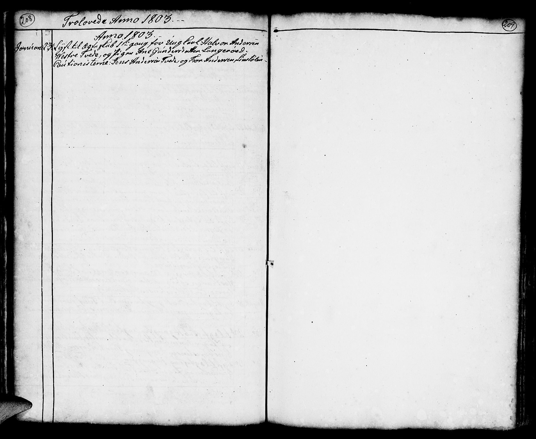 Austre Moland sokneprestkontor, SAK/1111-0001/F/Fa/Faa/L0002: Parish register (official) no. A 2, 1747-1808, p. 208-209