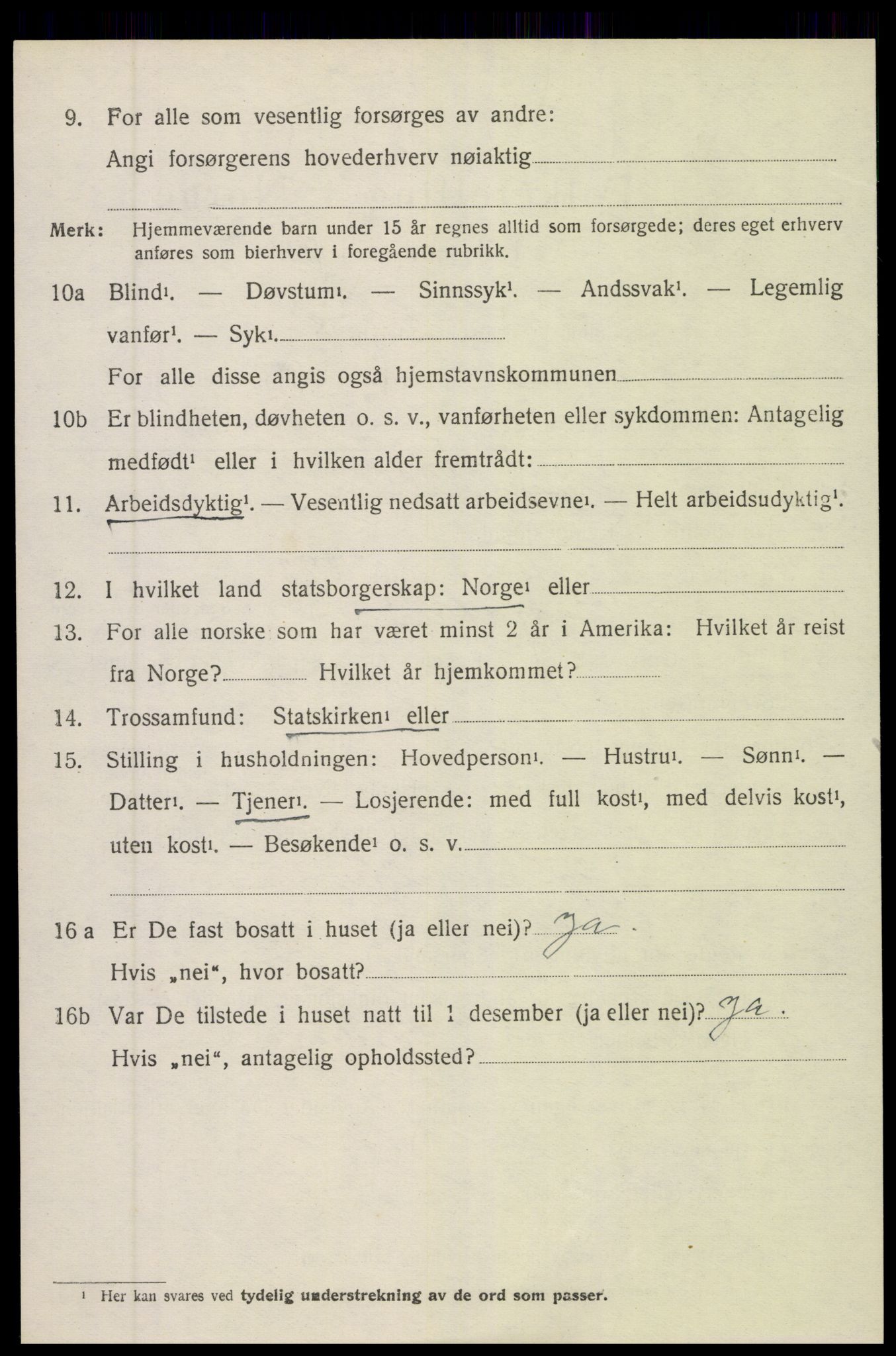 SAK, 1920 census for Øyestad, 1920, p. 5413