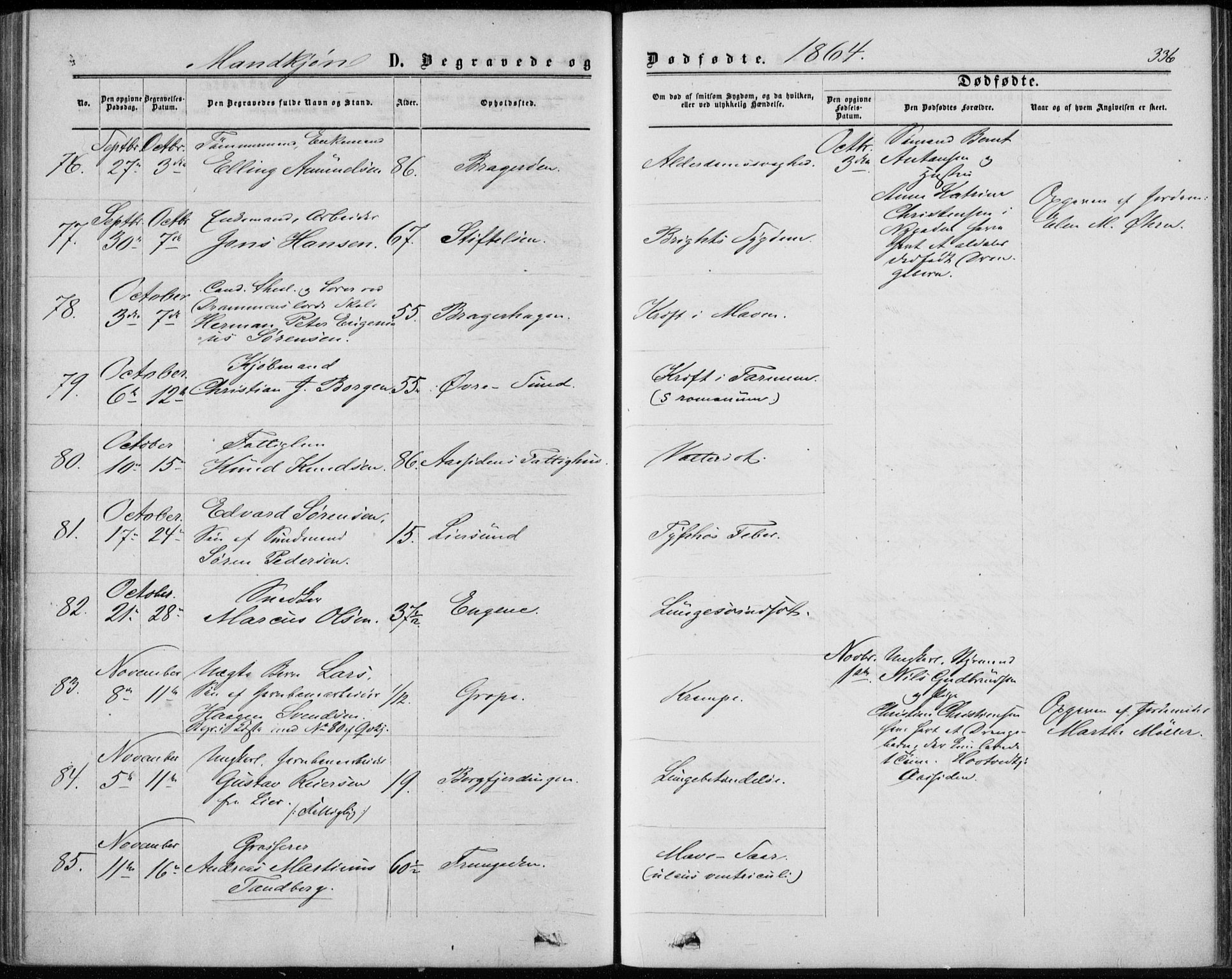 Bragernes kirkebøker, SAKO/A-6/F/Fb/L0003: Parish register (official) no. II 3, 1860-1868, p. 336