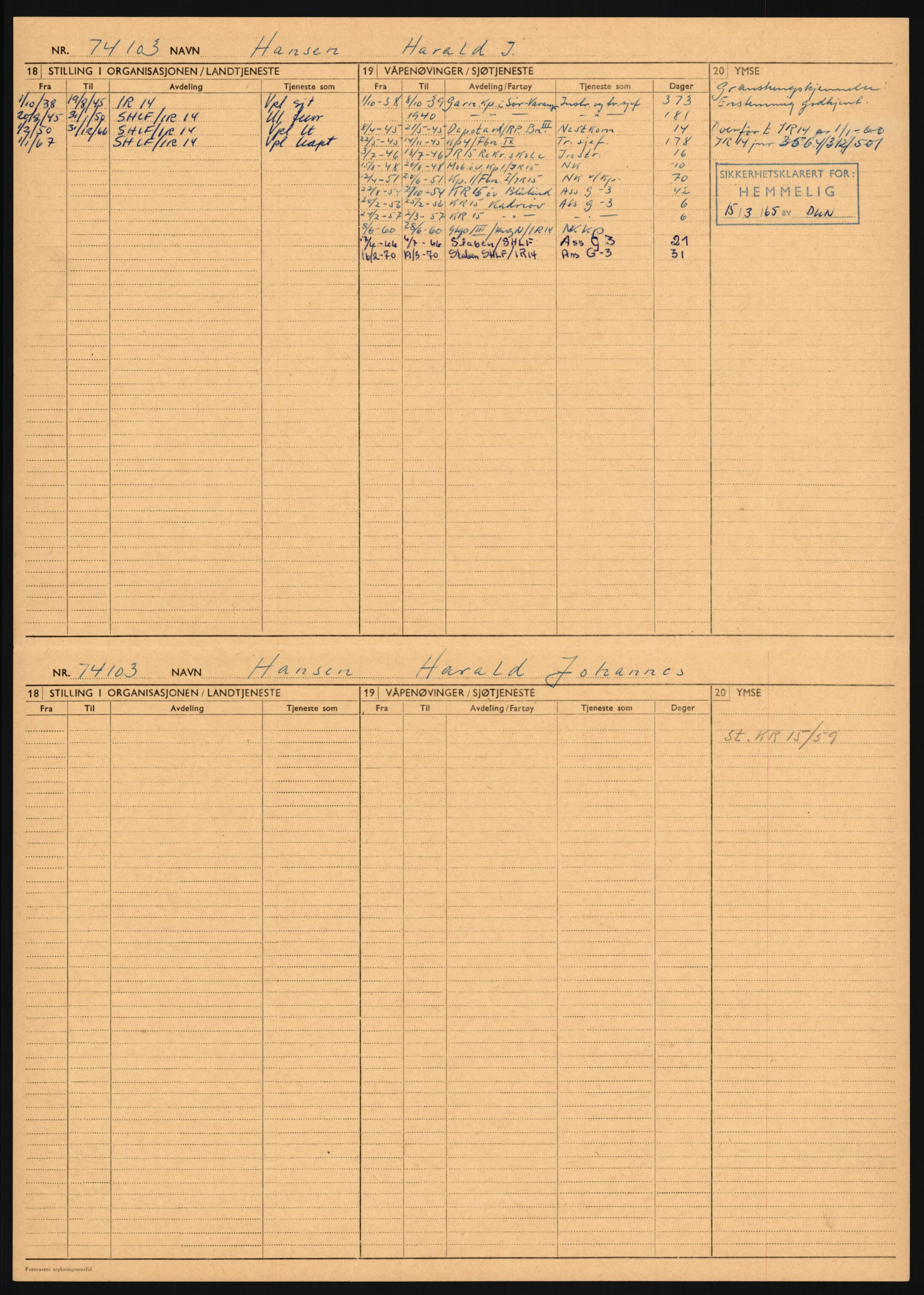 Forsvaret, Sør-Hålogaland landforsvar, AV/RA-RAFA-2552/P/Pa/L0303: Personellmapper for slettet personell, yrkesbefal og vernepliktig befal, født 1917-1920, 1936-1980, p. 475