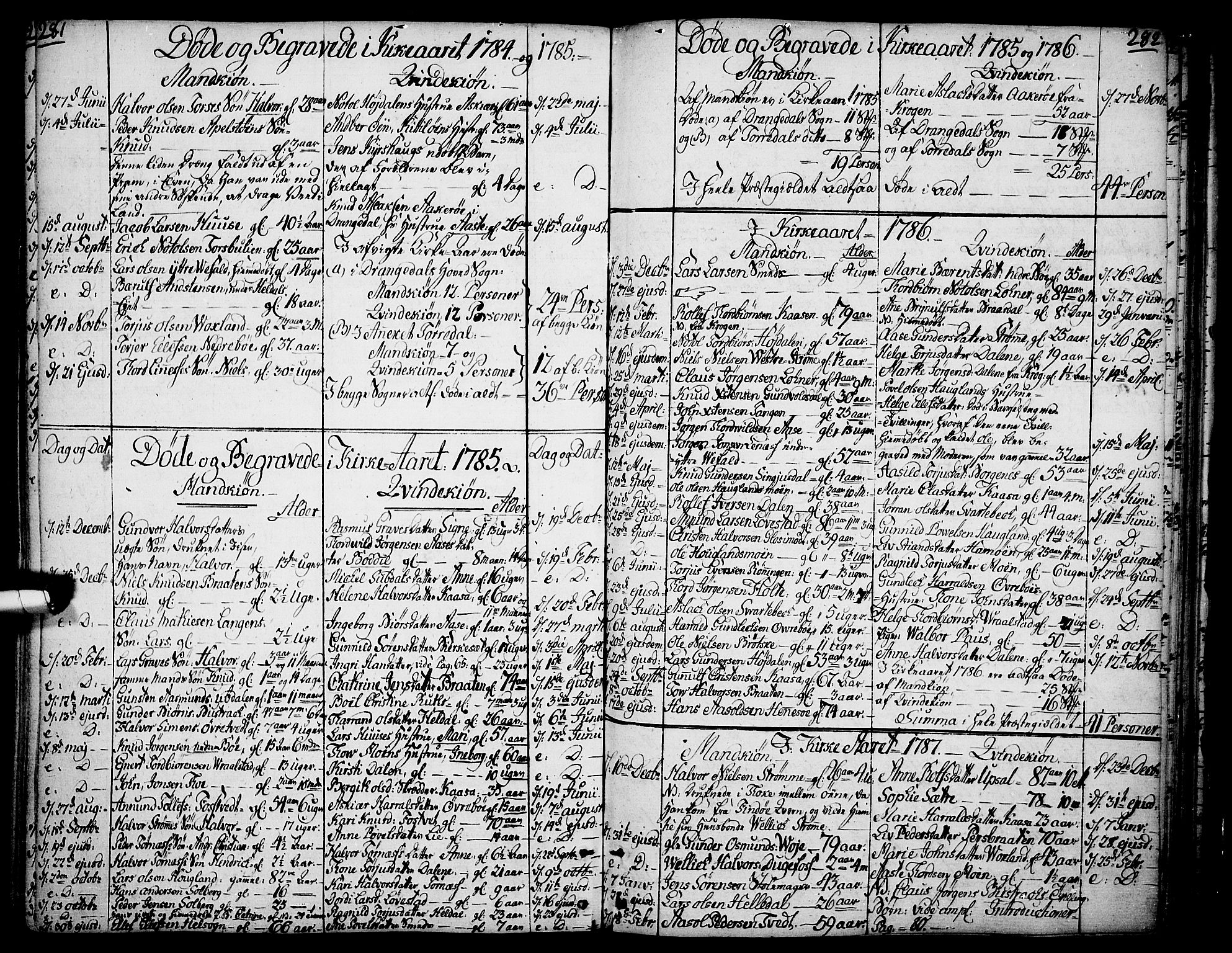Drangedal kirkebøker, SAKO/A-258/F/Fa/L0003: Parish register (official) no. 3, 1768-1814, p. 281-282