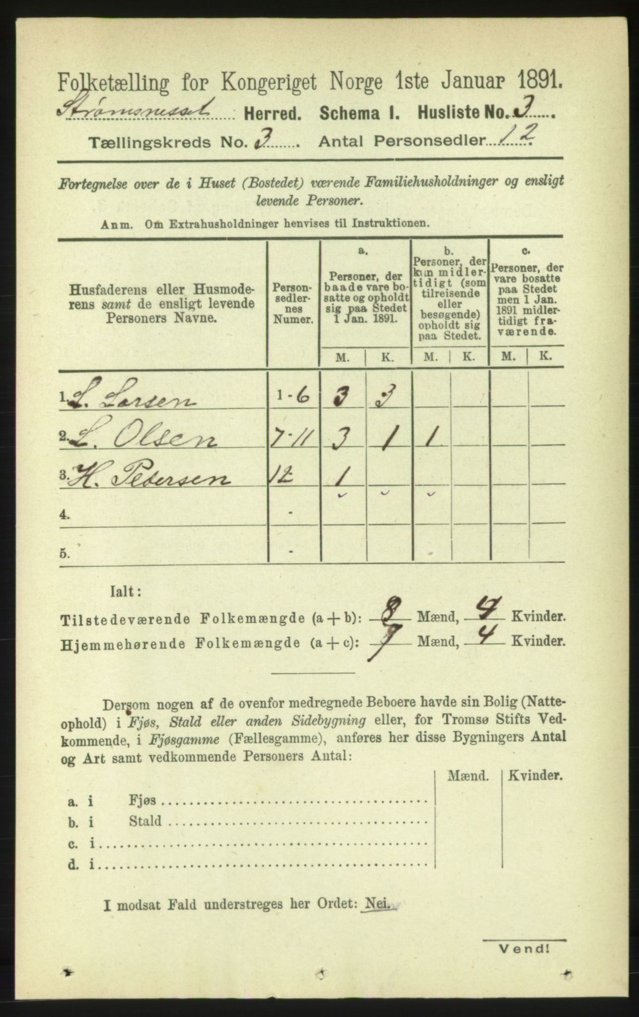 RA, 1891 census for 1559 Straumsnes, 1891, p. 426