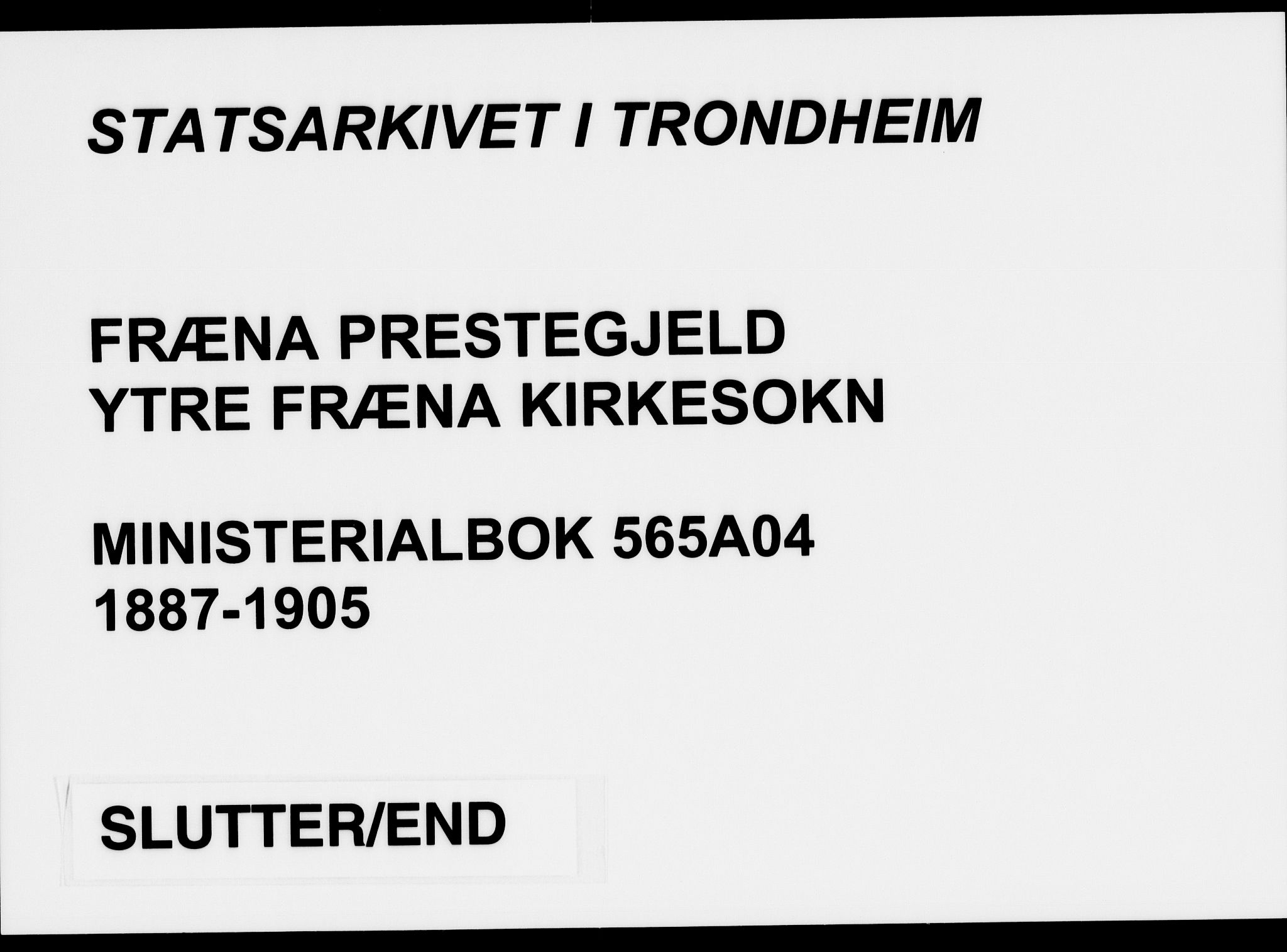 Ministerialprotokoller, klokkerbøker og fødselsregistre - Møre og Romsdal, AV/SAT-A-1454/565/L0750: Parish register (official) no. 565A04, 1887-1905