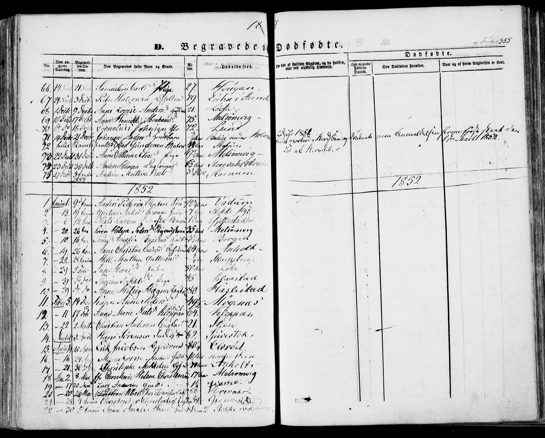 Stokke kirkebøker, AV/SAKO-A-320/F/Fa/L0007: Parish register (official) no. I 7, 1844-1857, p. 355