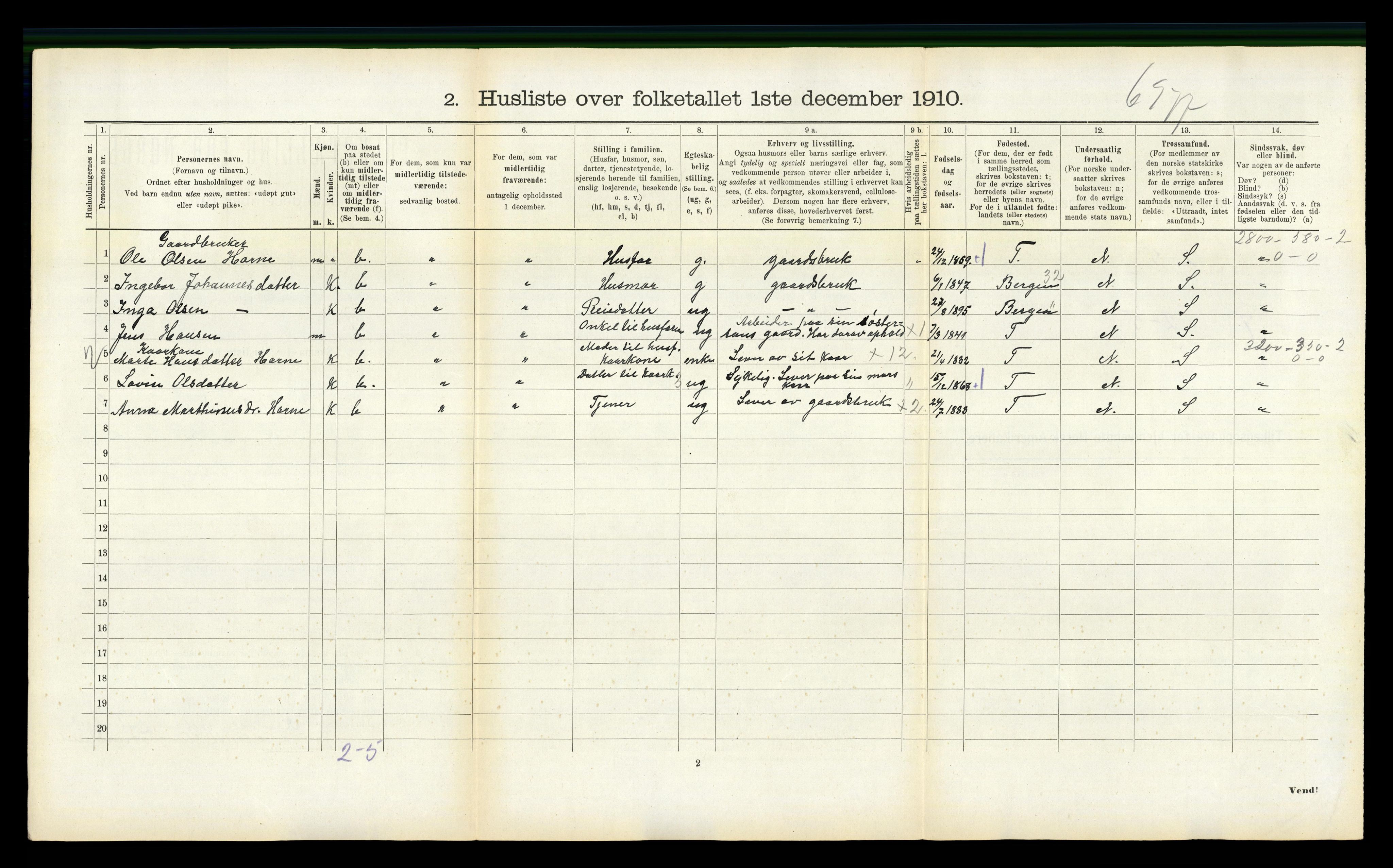 RA, 1910 census for Hyllestad, 1910, p. 146