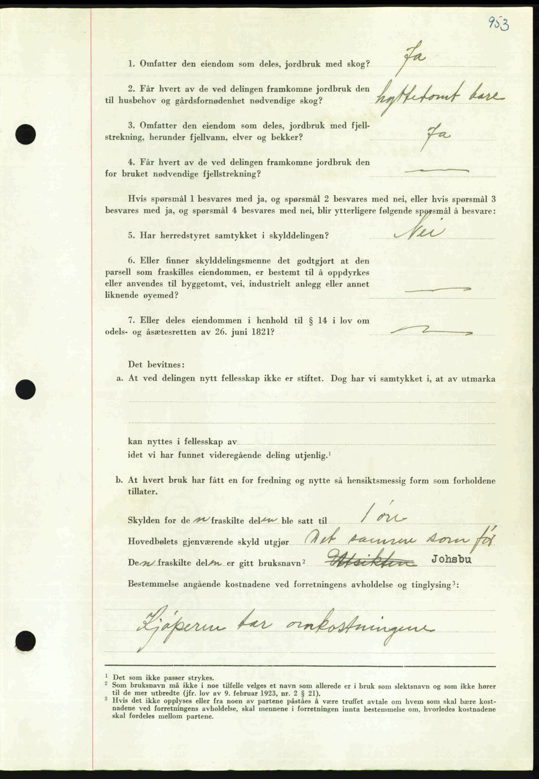 Nordmøre sorenskriveri, AV/SAT-A-4132/1/2/2Ca: Mortgage book no. A112, 1949-1949, Diary no: : 3144/1949