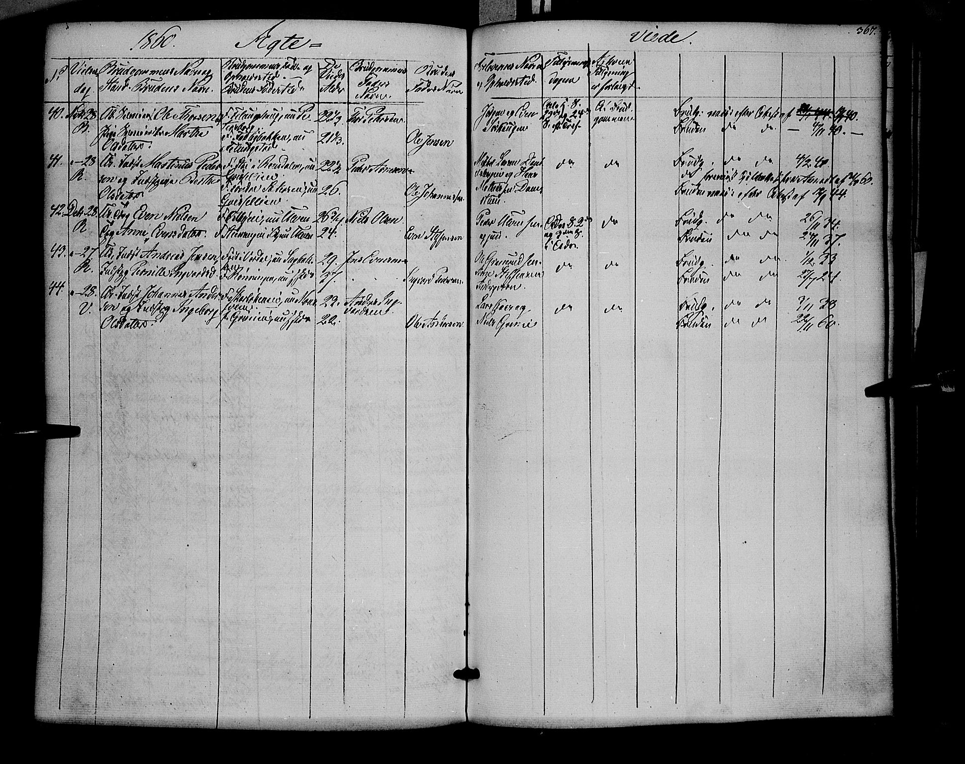 Ringsaker prestekontor, AV/SAH-PREST-014/K/Ka/L0009: Parish register (official) no. 9, 1850-1860, p. 367