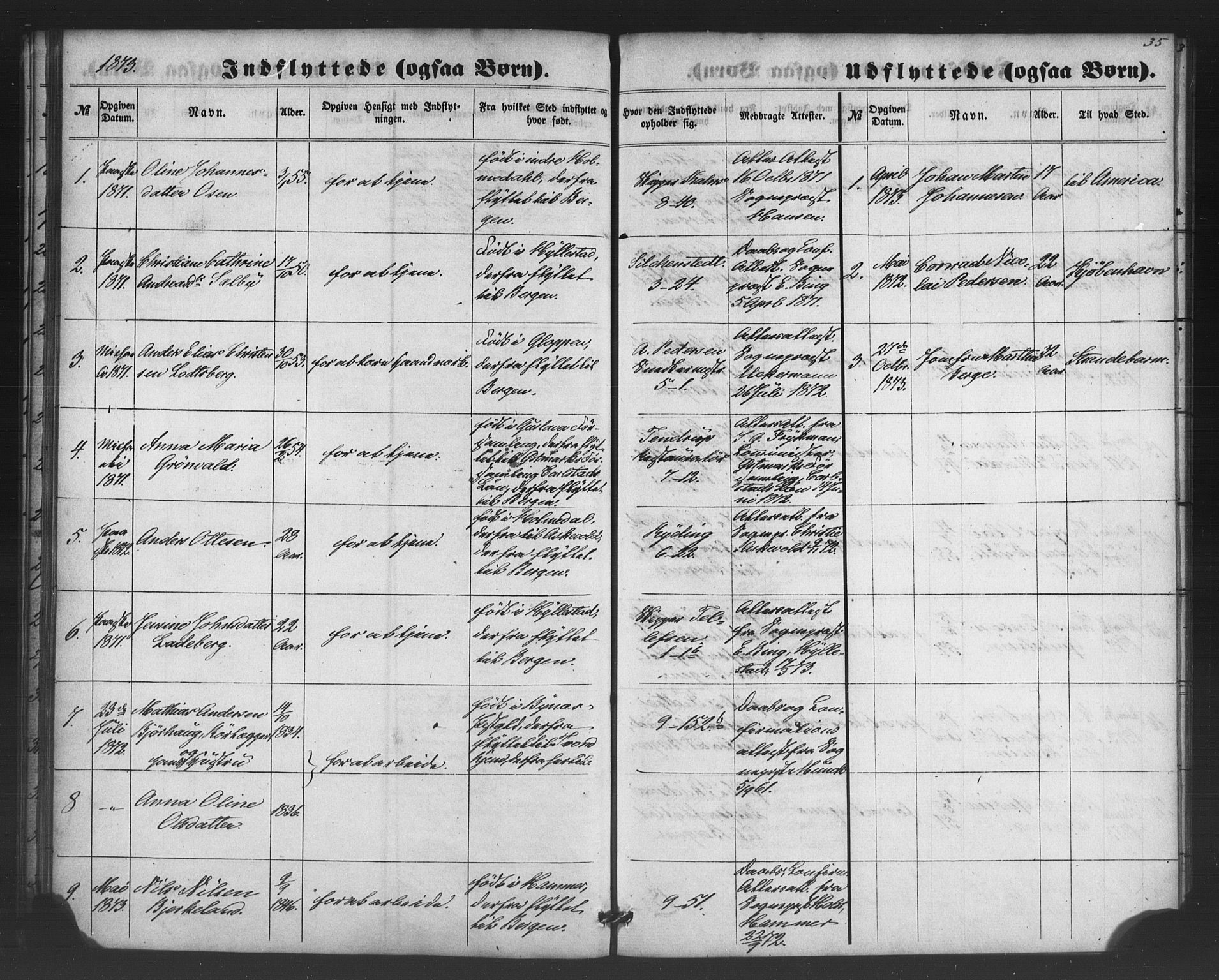 Nykirken Sokneprestembete, SAB/A-77101/H/Haa/L0050: Parish register (official) no. G 2, 1858-1879, p. 35