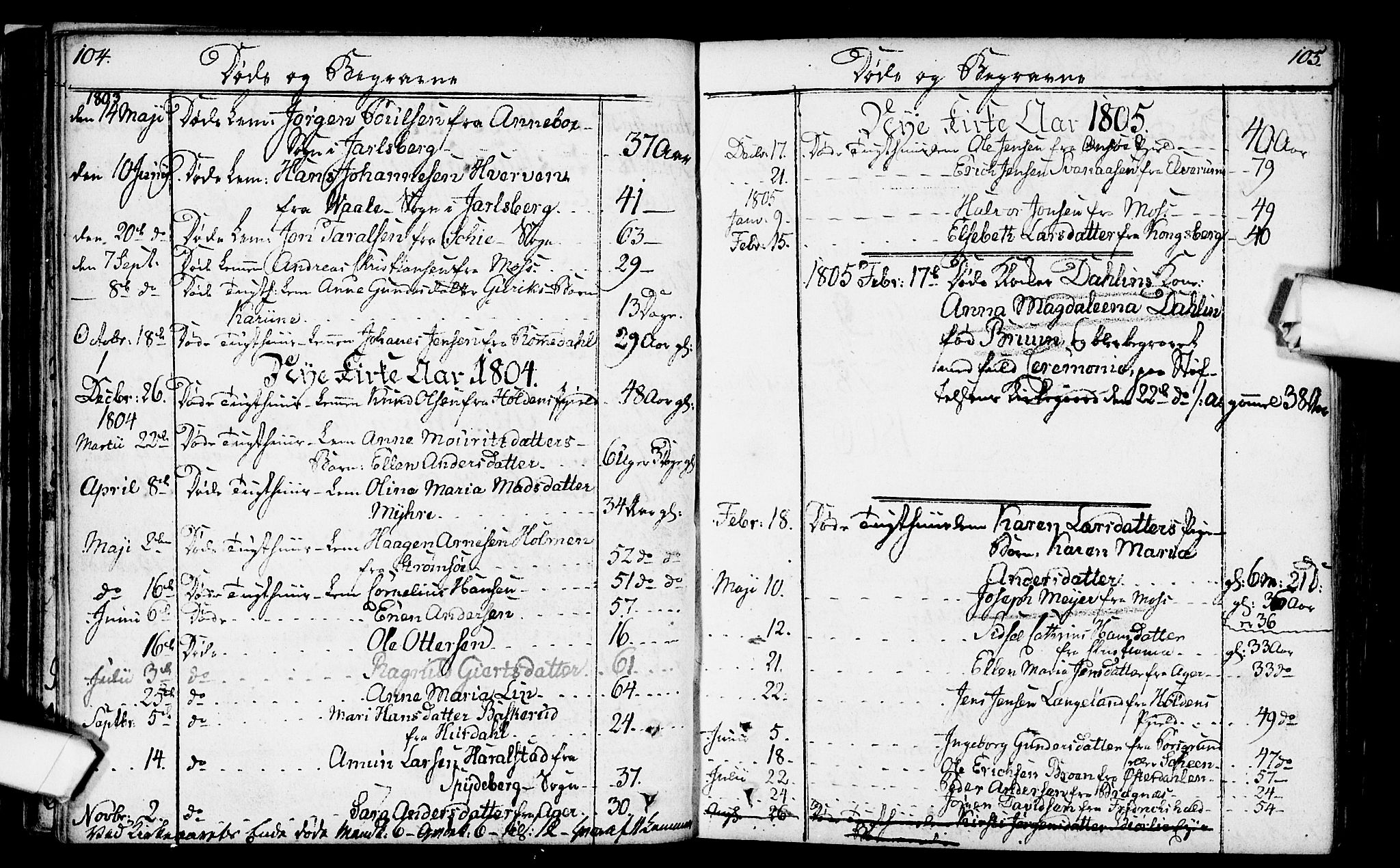 Kristiania tukthusprest Kirkebøker, SAO/A-10881/F/Fa/L0001: Parish register (official) no. 1, 1758-1828, p. 104-105