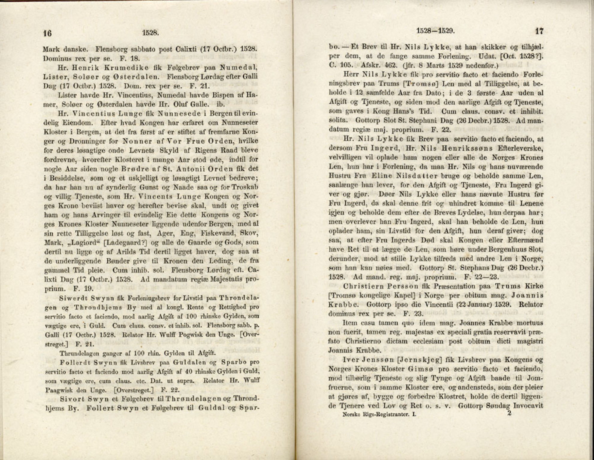 Publikasjoner utgitt av Det Norske Historiske Kildeskriftfond, PUBL/-/-/-: Norske Rigs-Registranter, bind 1, 1523-1571, p. 16-17