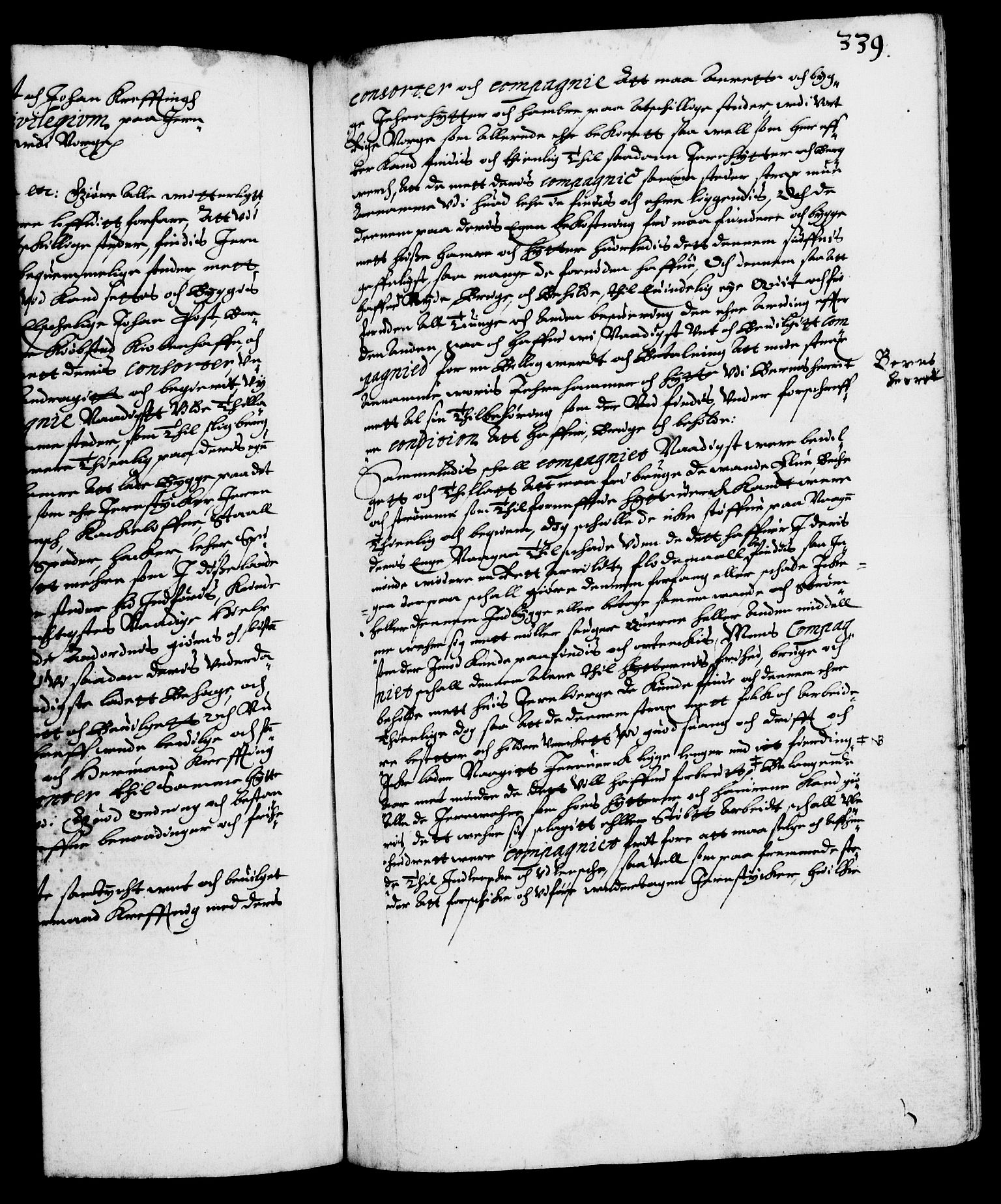 Danske Kanselli 1572-1799, AV/RA-EA-3023/F/Fc/Fca/Fcaa/L0004: Norske registre (mikrofilm), 1617-1630, p. 339a