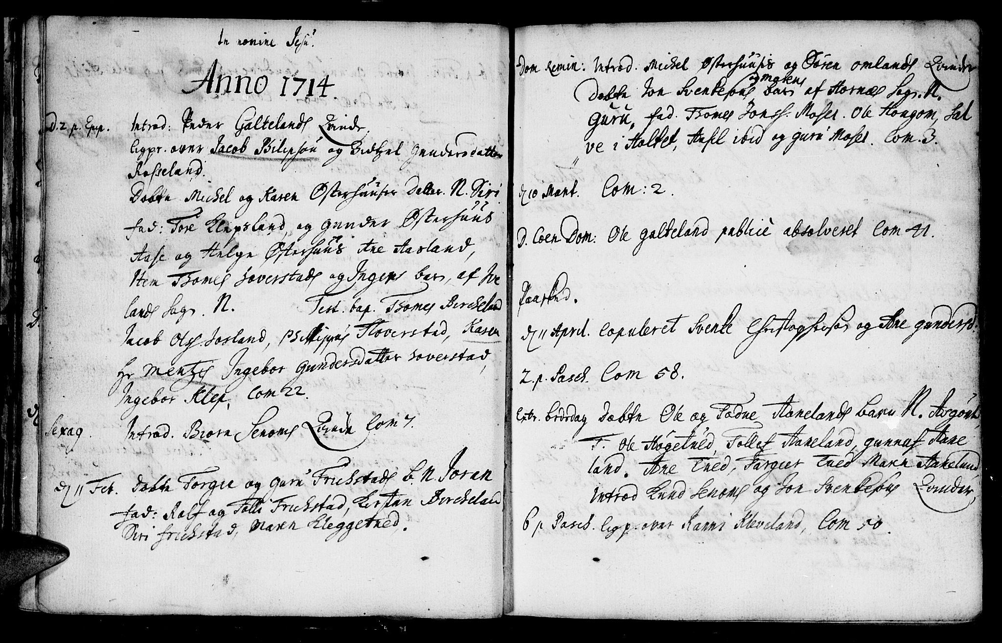 Evje sokneprestkontor, SAK/1111-0008/F/Fa/Faa/L0001: Parish register (official) no. A 1, 1705-1760, p. 27