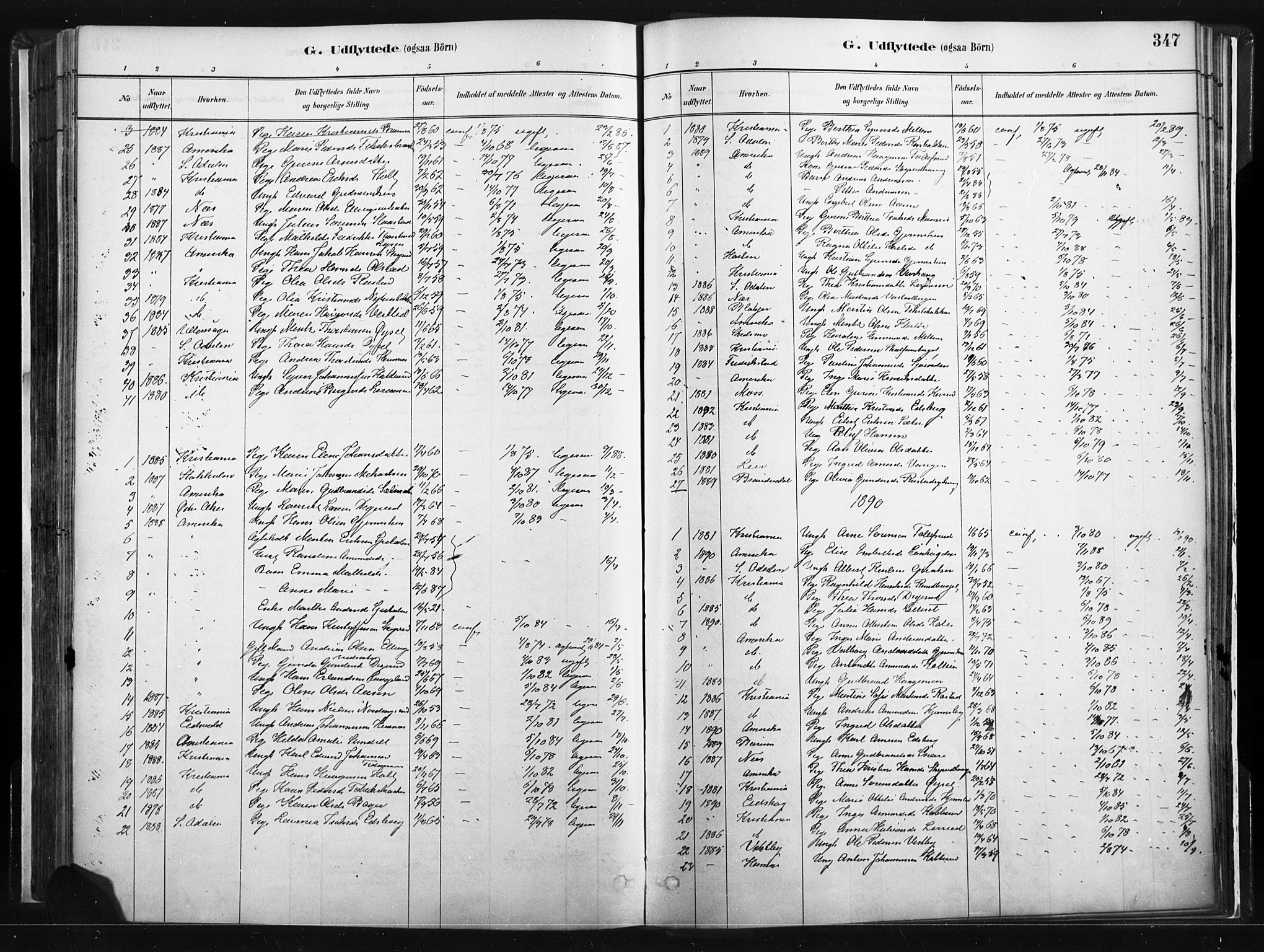 Vinger prestekontor, SAH/PREST-024/H/Ha/Haa/L0014: Parish register (official) no. 14, 1881-1900, p. 347