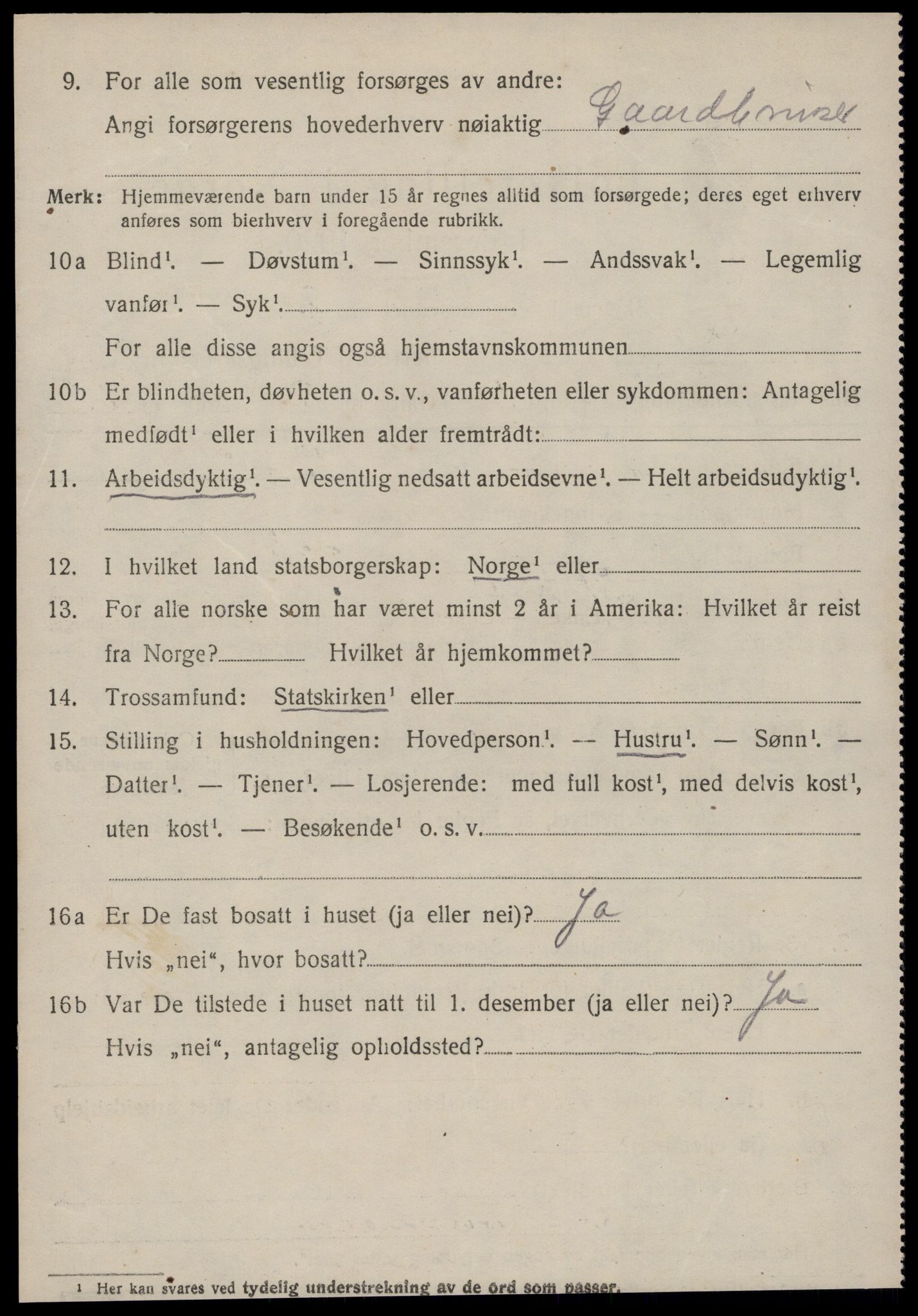 SAT, 1920 census for Haram, 1920, p. 6996