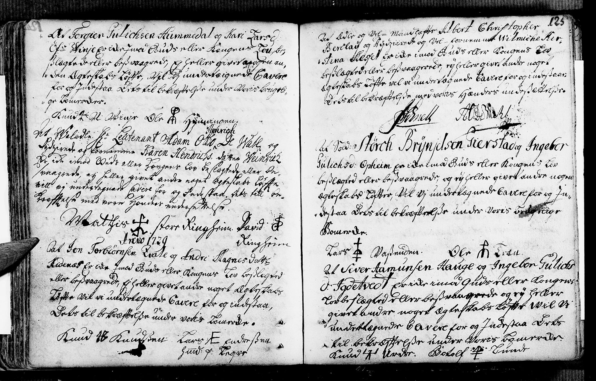 Voss sokneprestembete, AV/SAB-A-79001/H/Haa: Parish register (official) no. A 2, 1709-1730, p. 125