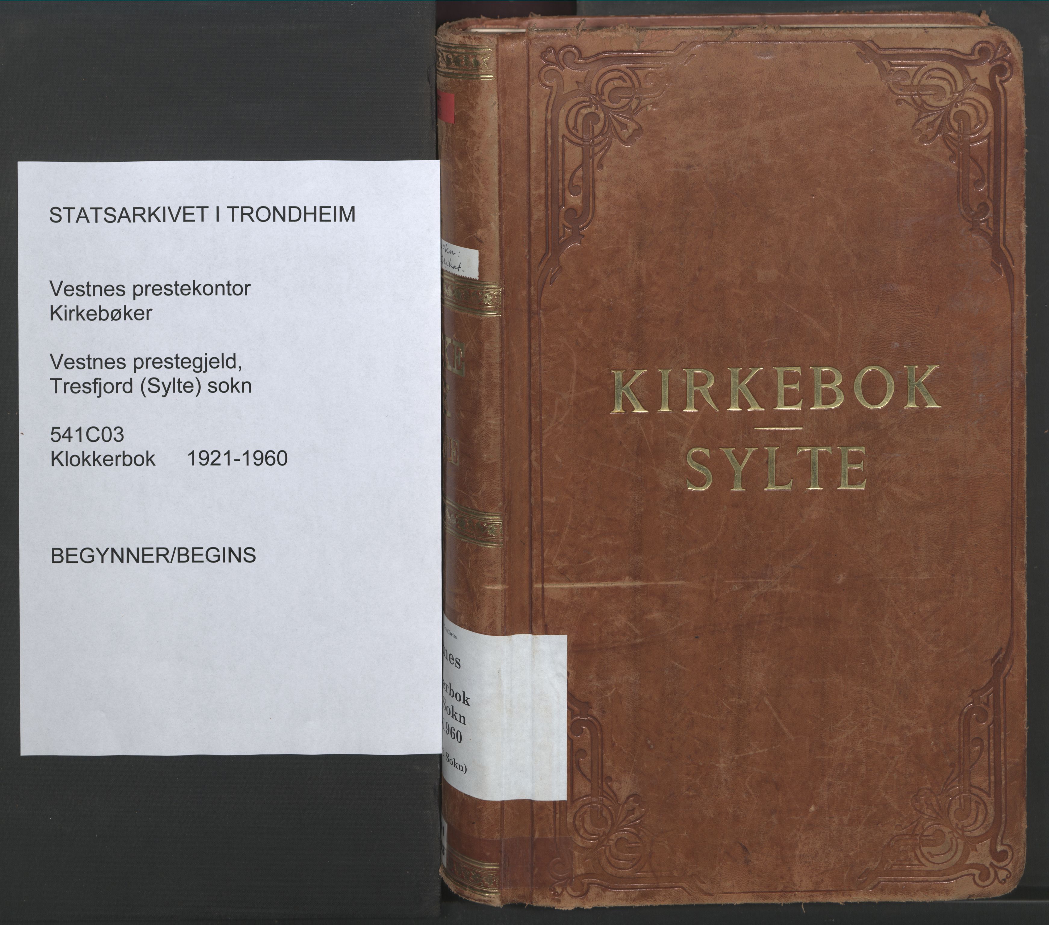 Ministerialprotokoller, klokkerbøker og fødselsregistre - Møre og Romsdal, SAT/A-1454/541/L0548: Parish register (copy) no. 541C03, 1921-1960