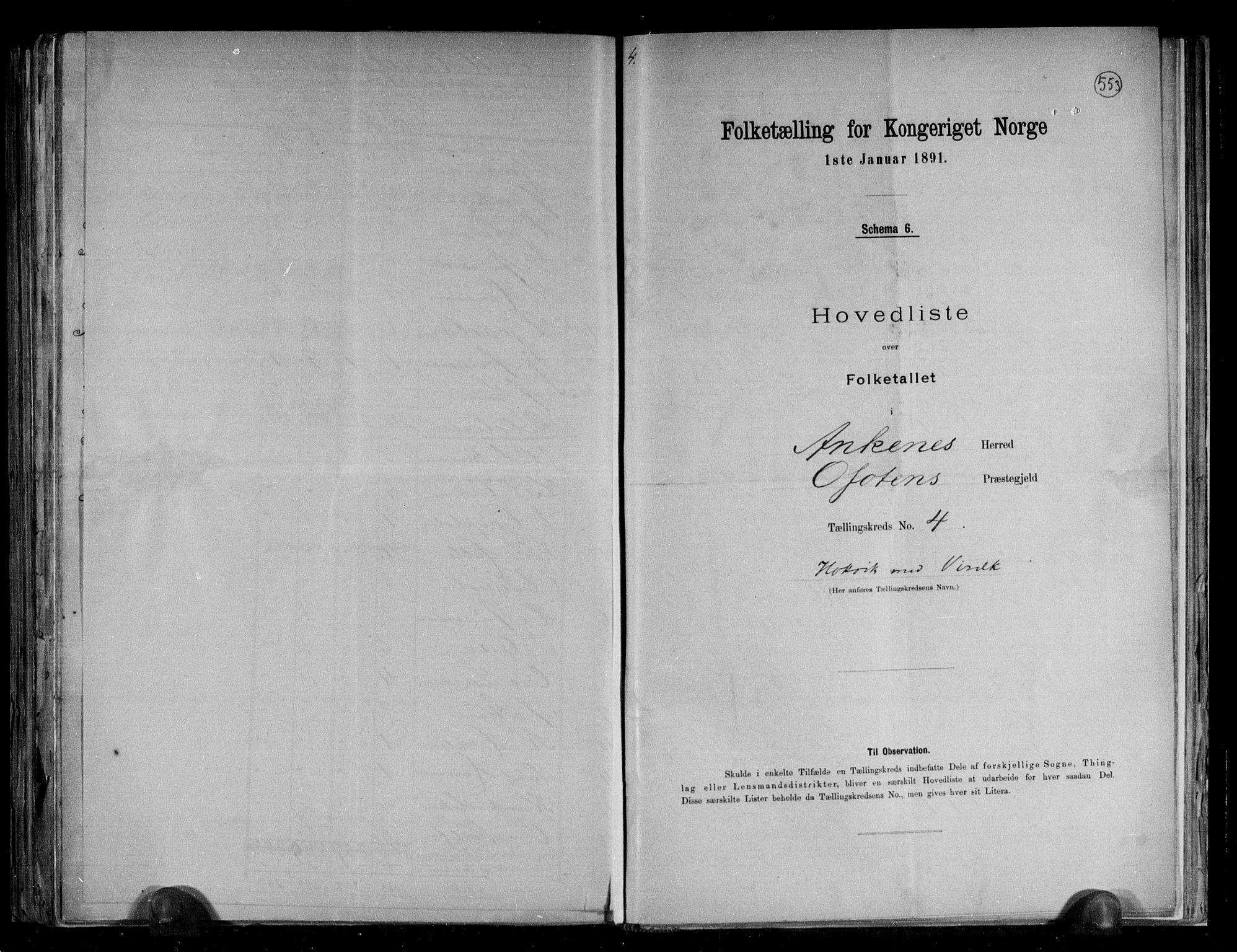 RA, 1891 census for 1855 Ankenes, 1891, p. 11