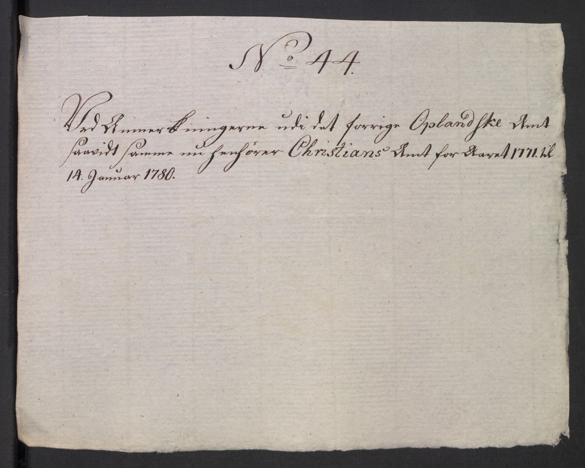 Rentekammeret inntil 1814, Reviderte regnskaper, Mindre regnskaper, AV/RA-EA-4068/Rb/L0014: Opplands amt, 1771-1779, p. 852