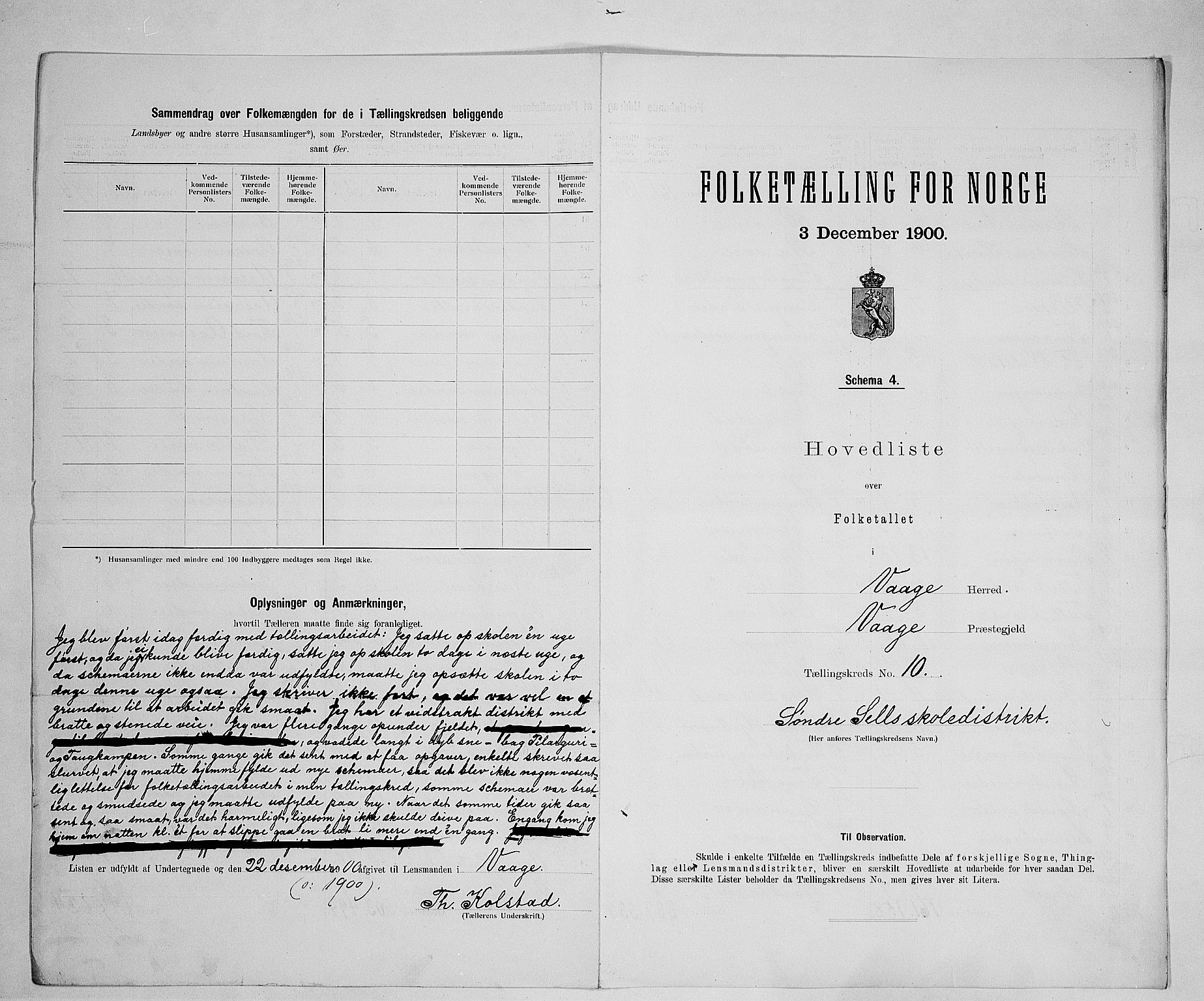 SAH, 1900 census for Vågå, 1900, p. 46