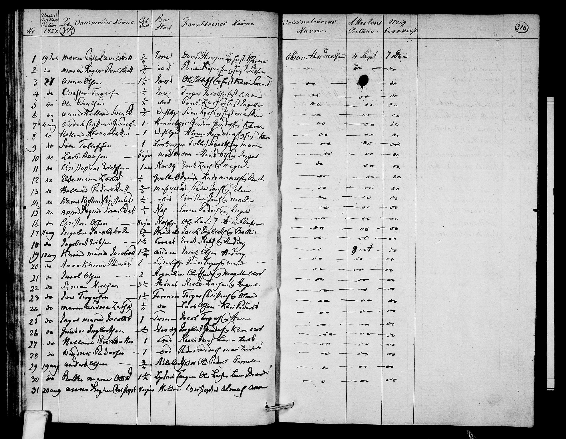 Hedrum kirkebøker, AV/SAKO-A-344/F/Fa/L0003: Parish register (official) no. I 3, 1807-1816, p. 309-310