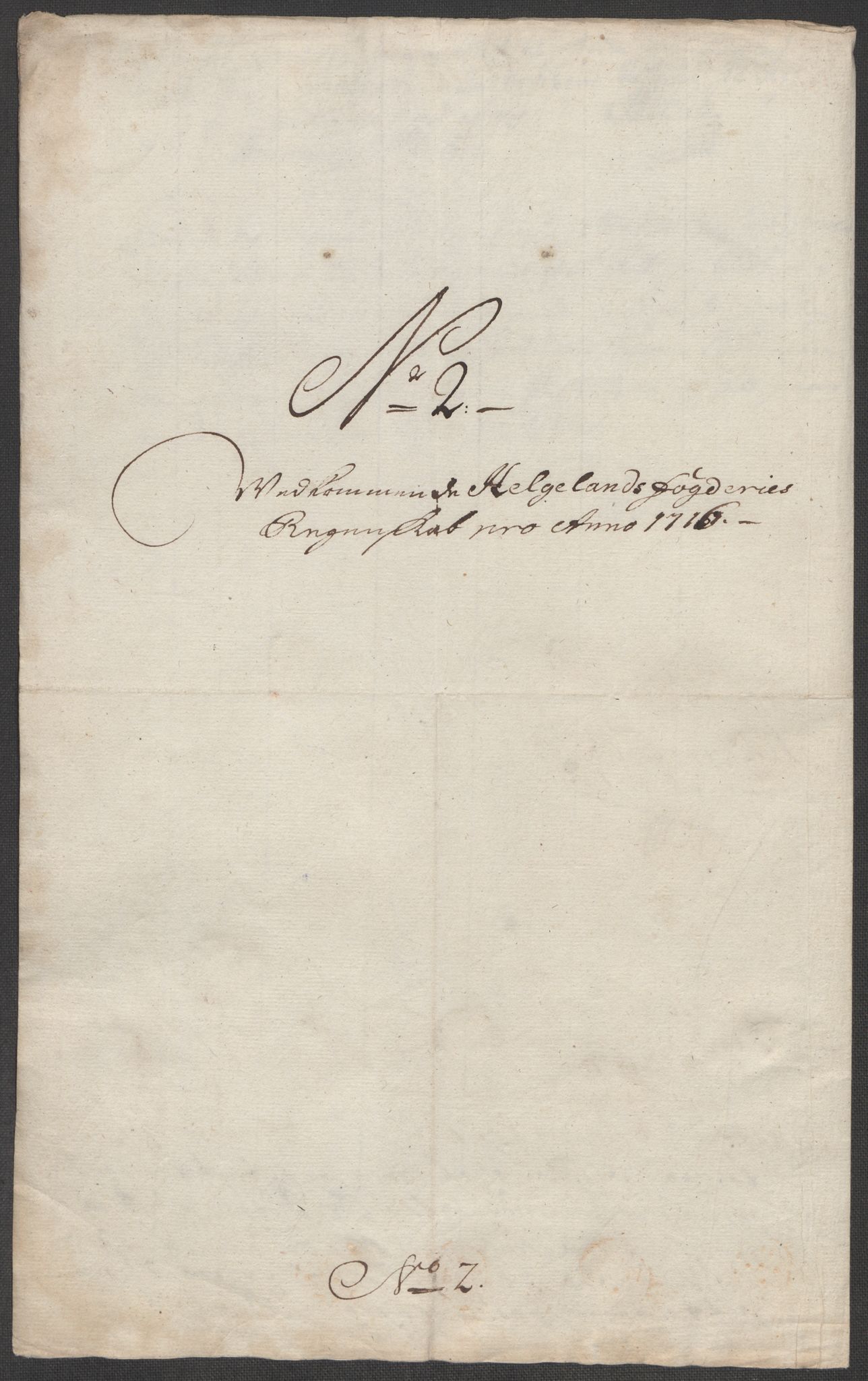 Rentekammeret inntil 1814, Reviderte regnskaper, Fogderegnskap, RA/EA-4092/R65/L4514: Fogderegnskap Helgeland, 1716, p. 116