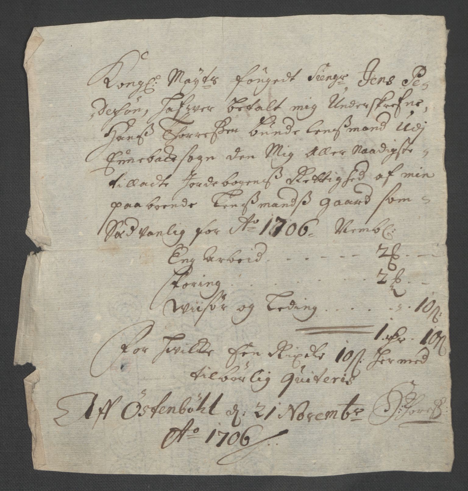 Rentekammeret inntil 1814, Reviderte regnskaper, Fogderegnskap, AV/RA-EA-4092/R11/L0590: Fogderegnskap Nedre Romerike, 1706-1707, p. 205