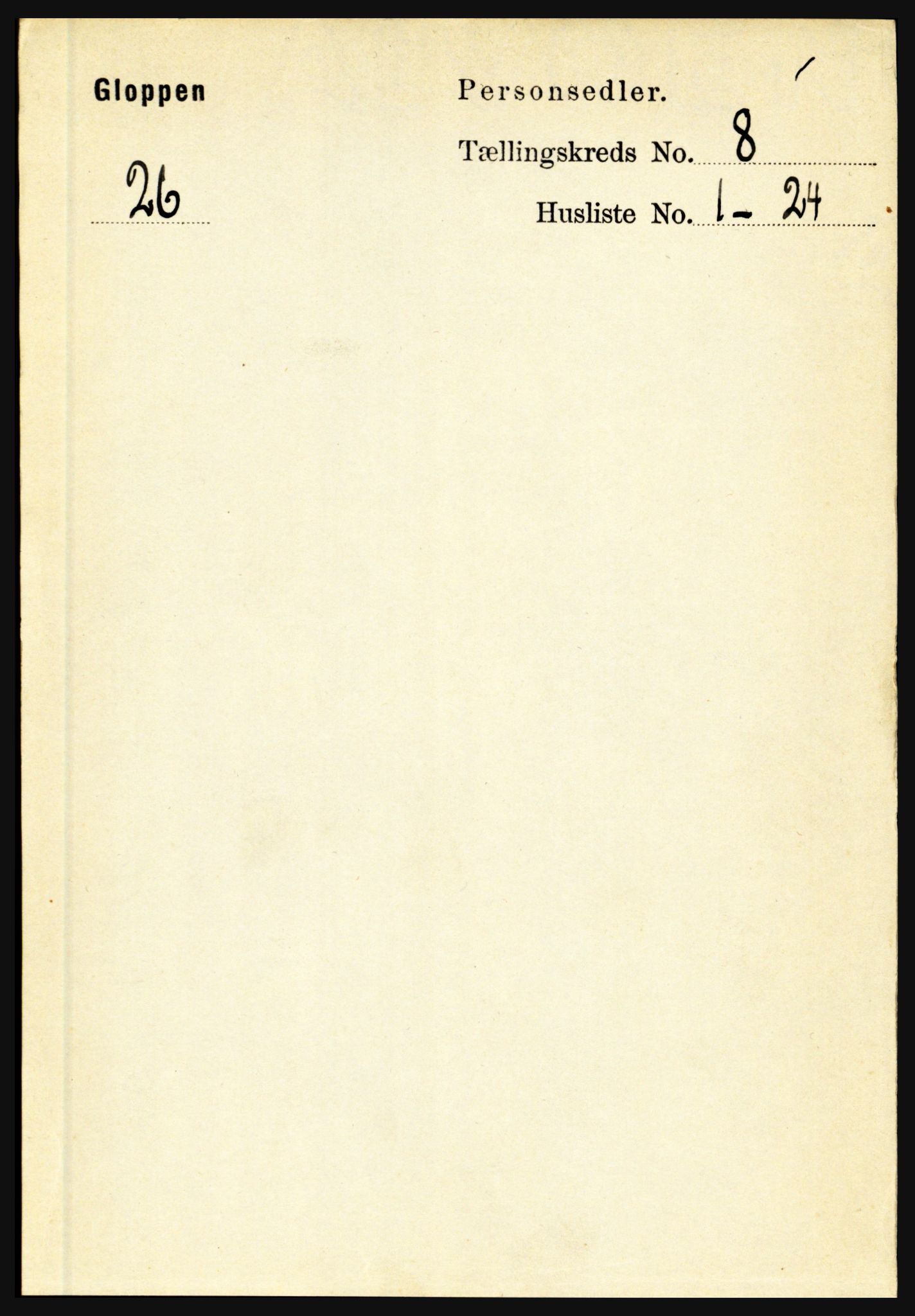 RA, 1891 census for 1445 Gloppen, 1891, p. 3150