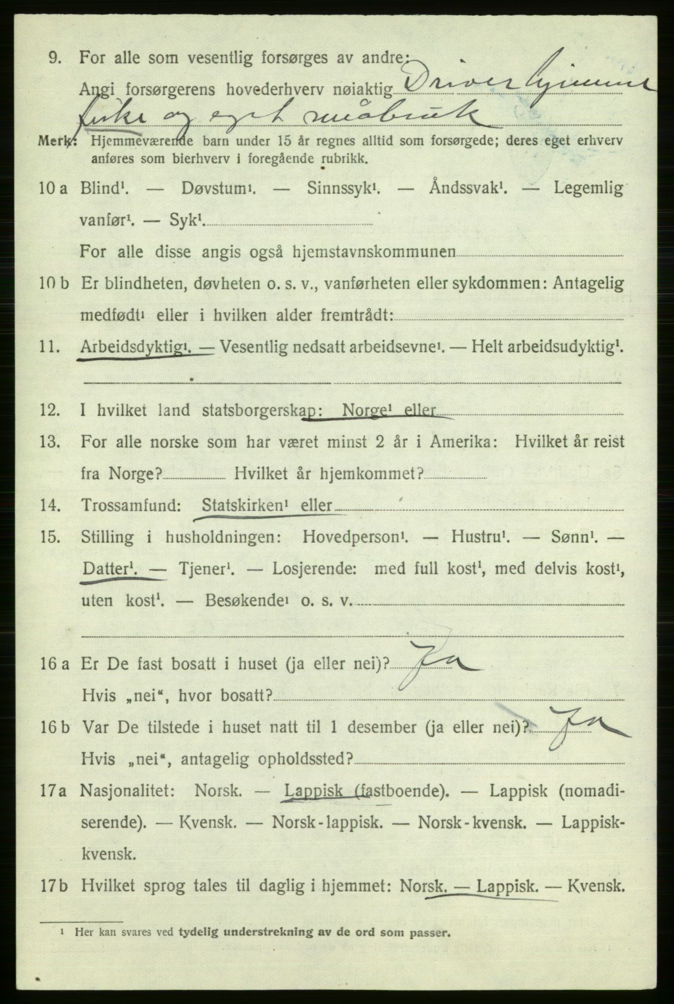 SATØ, 1920 census for Nord-Varanger, 1920, p. 3622