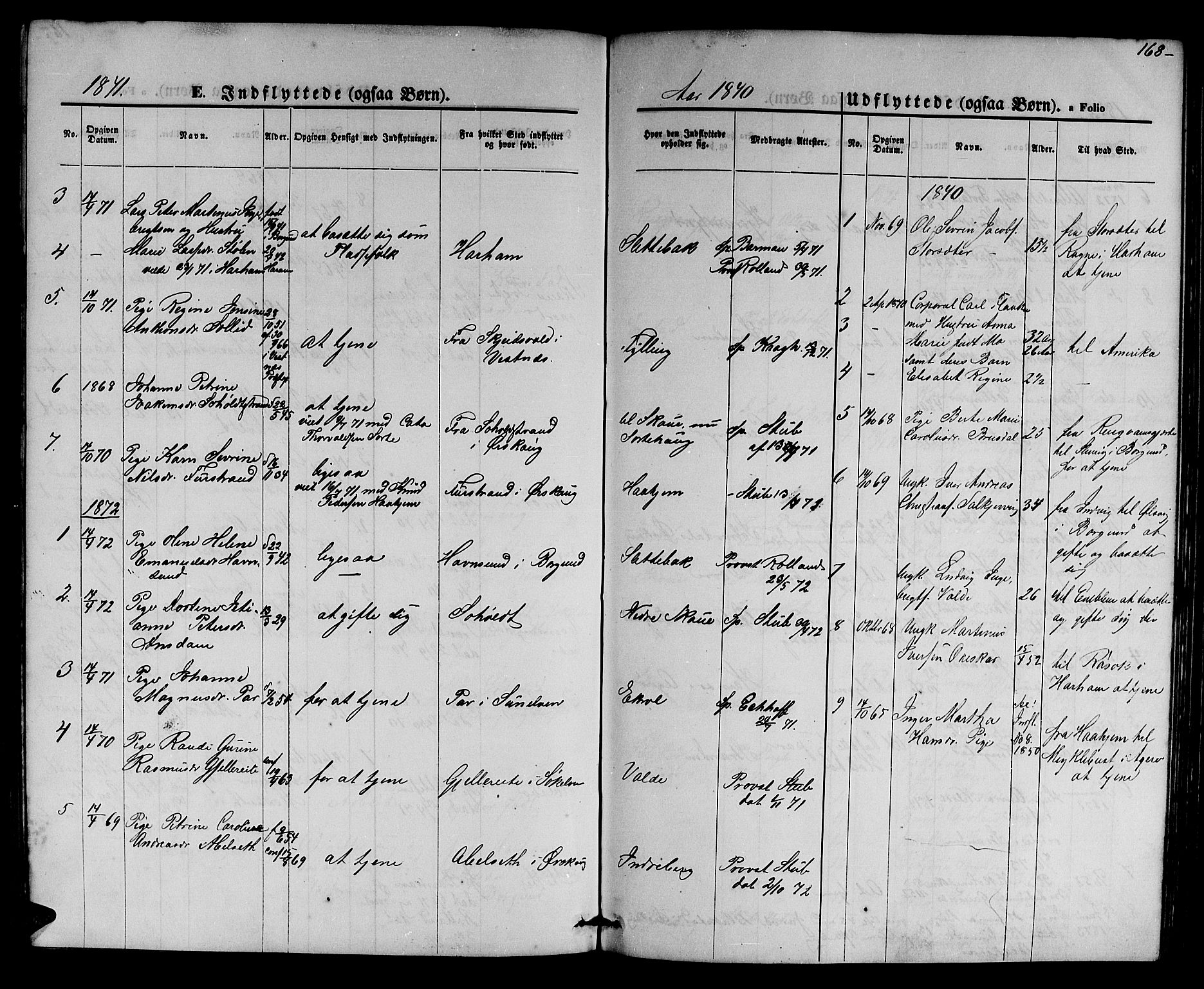 Ministerialprotokoller, klokkerbøker og fødselsregistre - Møre og Romsdal, AV/SAT-A-1454/524/L0364: Parish register (copy) no. 524C05, 1865-1879, p. 168