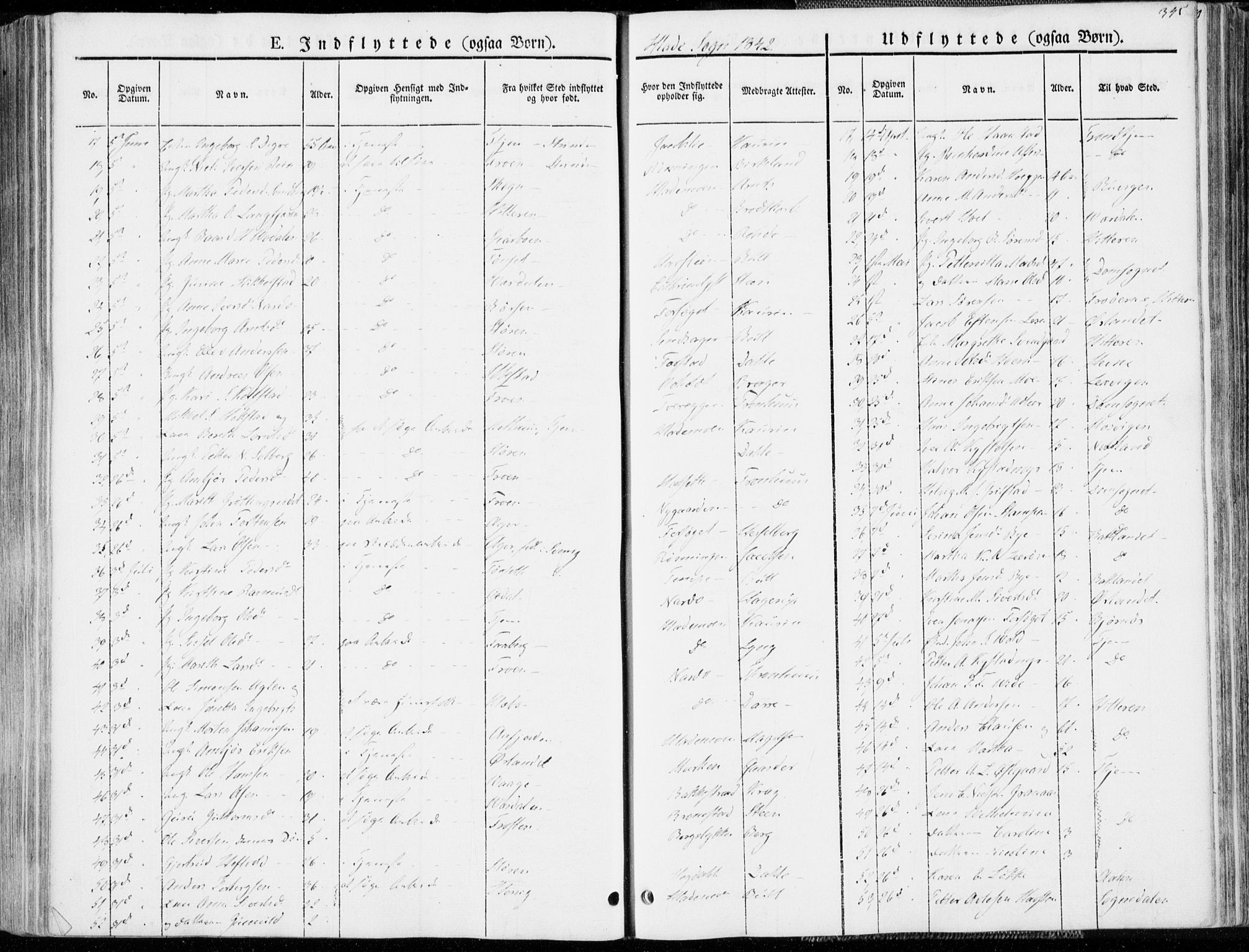 Ministerialprotokoller, klokkerbøker og fødselsregistre - Sør-Trøndelag, SAT/A-1456/606/L0290: Parish register (official) no. 606A05, 1841-1847, p. 345