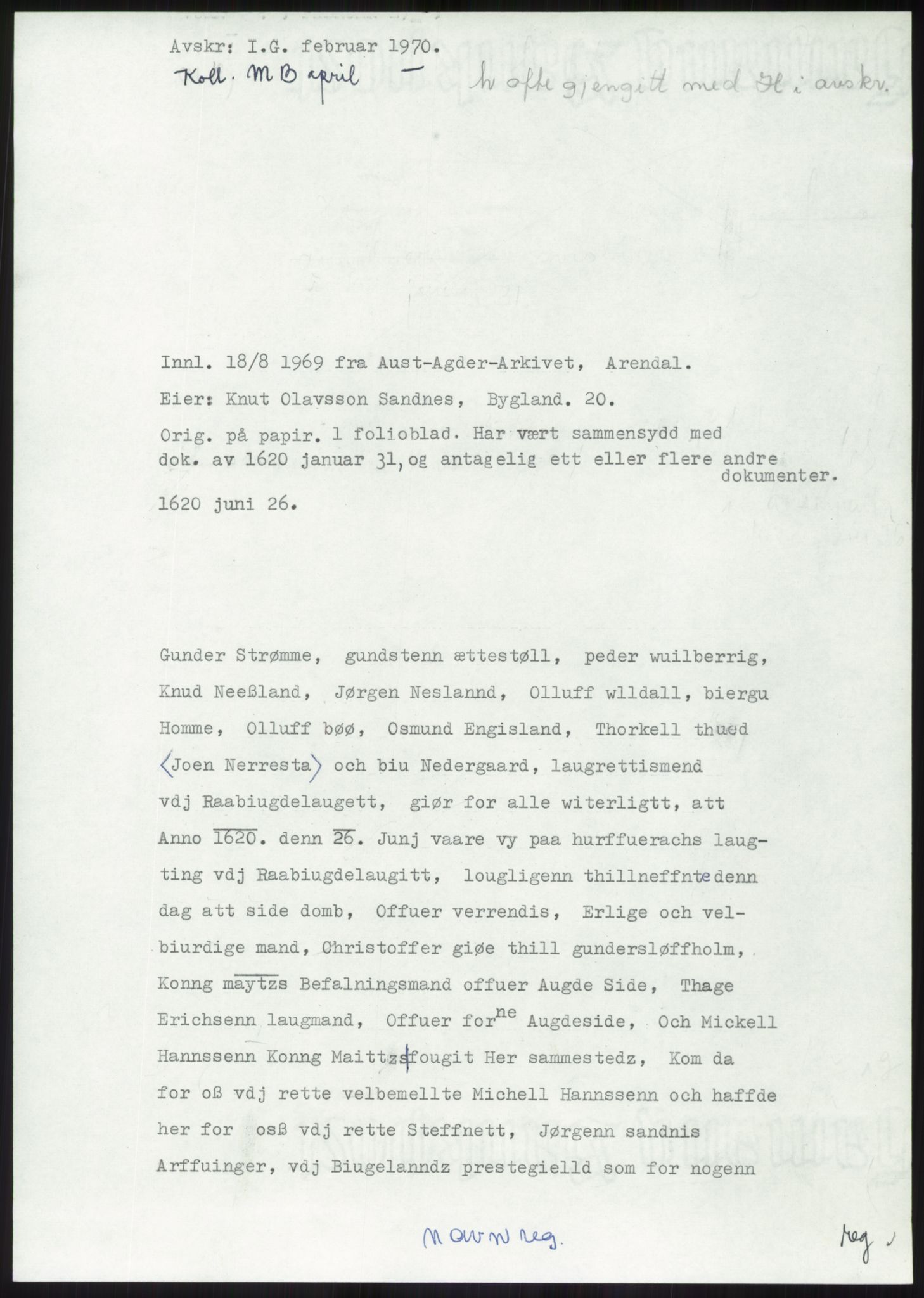 Samlinger til kildeutgivelse, Diplomavskriftsamlingen, RA/EA-4053/H/Ha, p. 1904