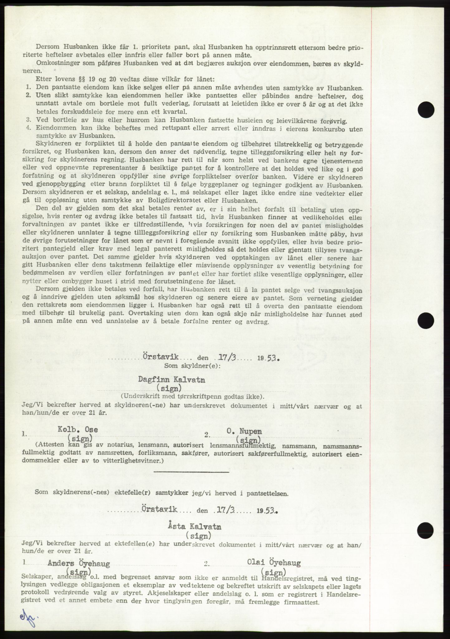 Søre Sunnmøre sorenskriveri, SAT/A-4122/1/2/2C/L0123: Mortgage book no. 11B, 1953-1953, Diary no: : 685/1953