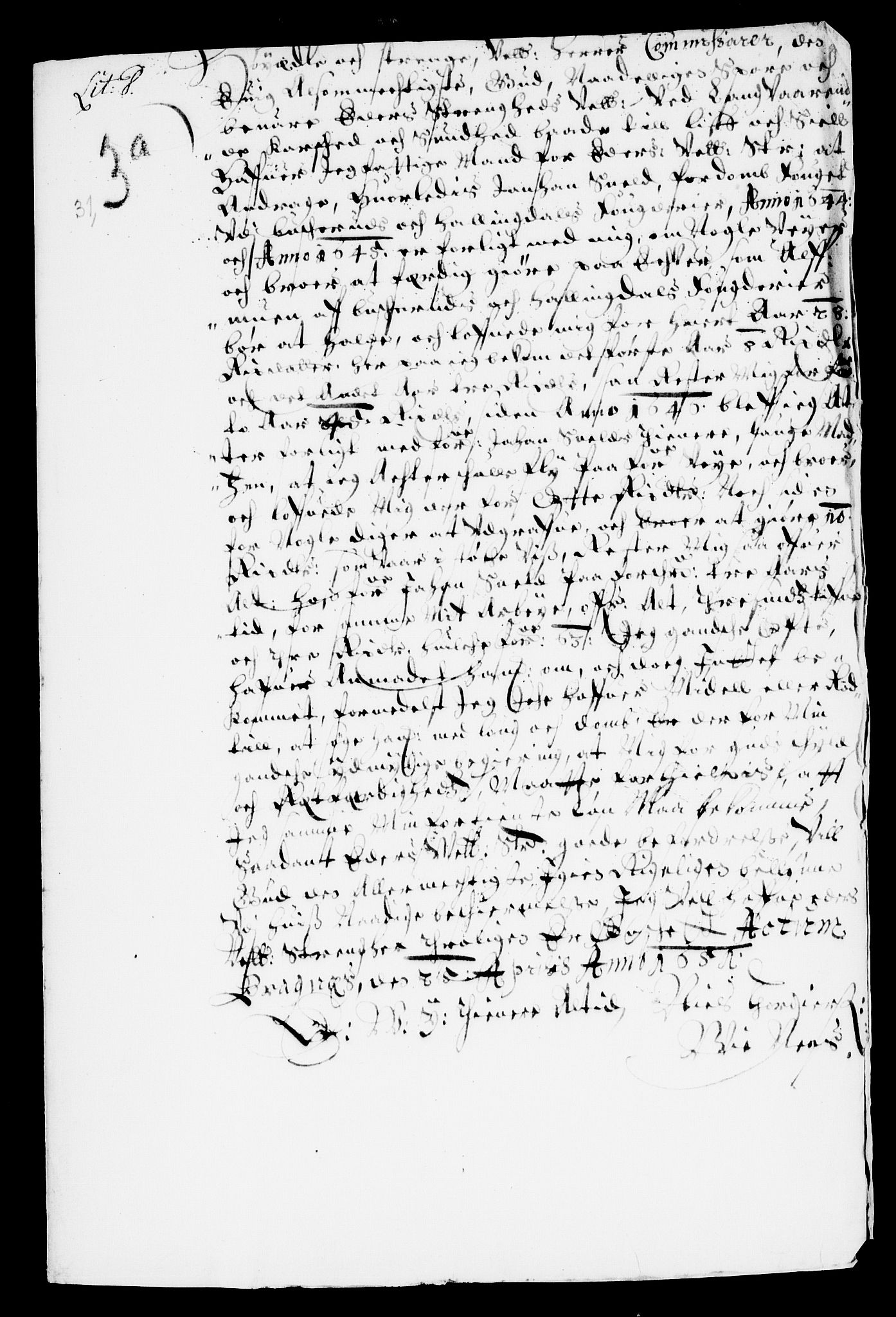 Danske Kanselli, Skapsaker, AV/RA-EA-4061/F/L0007: Skap 8, pakke 150A, litra A-V, 1644-1651, p. 24
