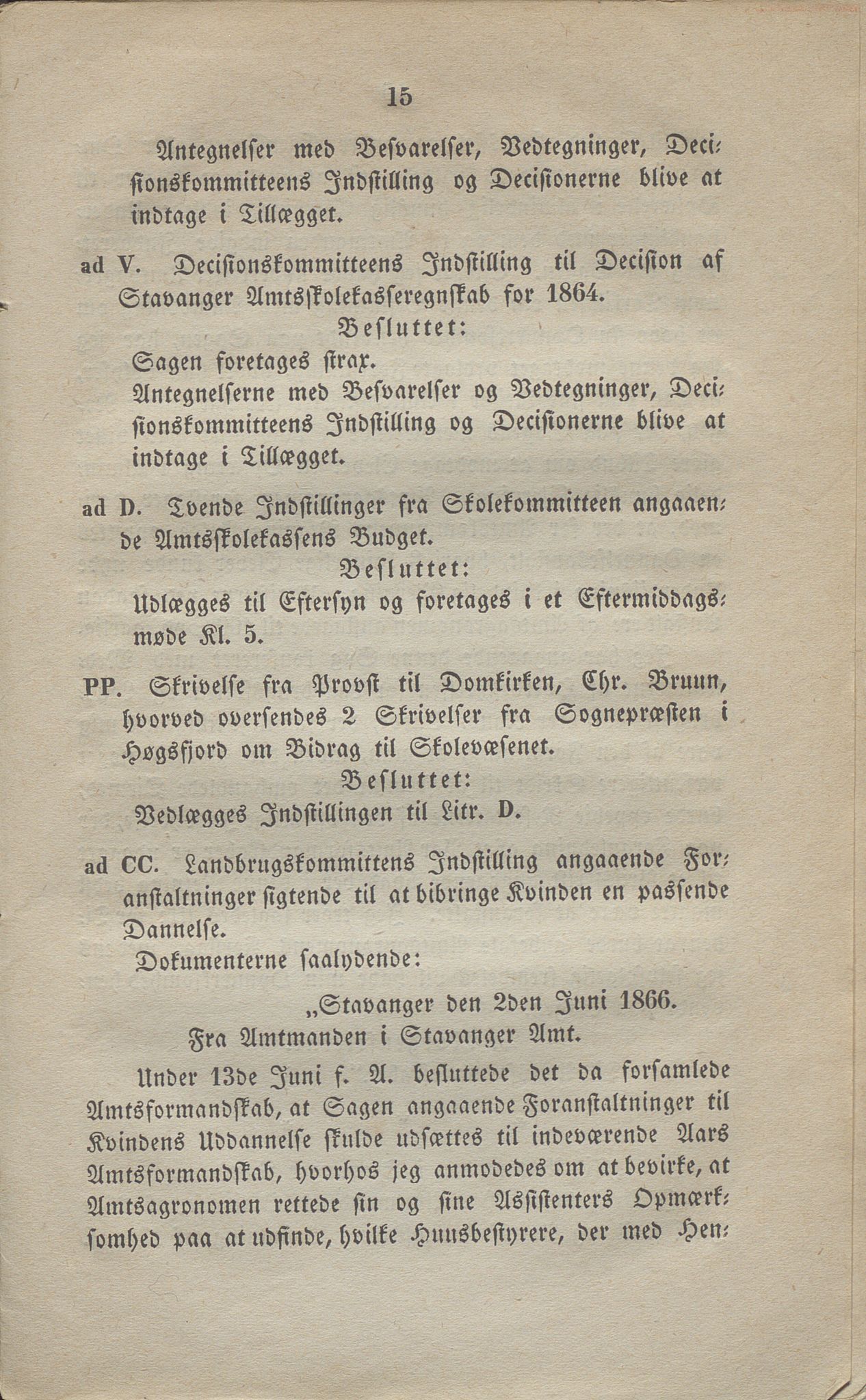 Rogaland fylkeskommune - Fylkesrådmannen , IKAR/A-900/A, 1865-1866, p. 288