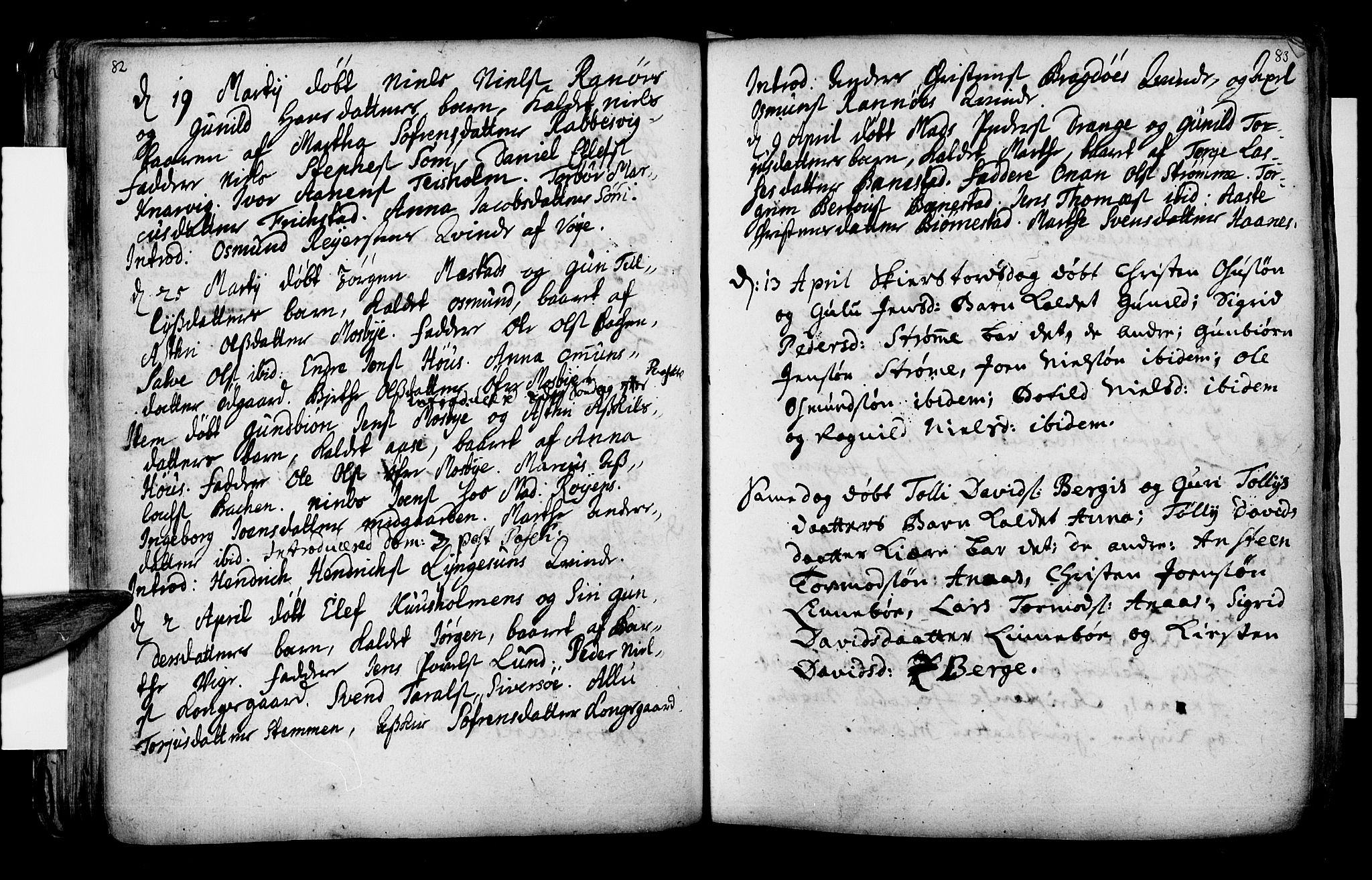 Oddernes sokneprestkontor, AV/SAK-1111-0033/F/Fa/Faa/L0002: Parish register (official) no. A 2, 1719-1764, p. 82-83