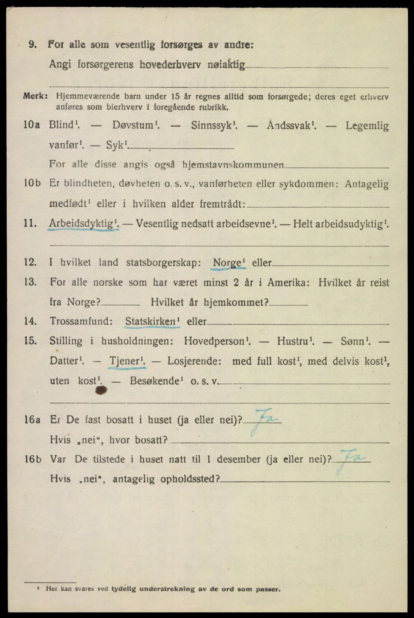 SAK, 1920 census for Eiken, 1920, p. 940