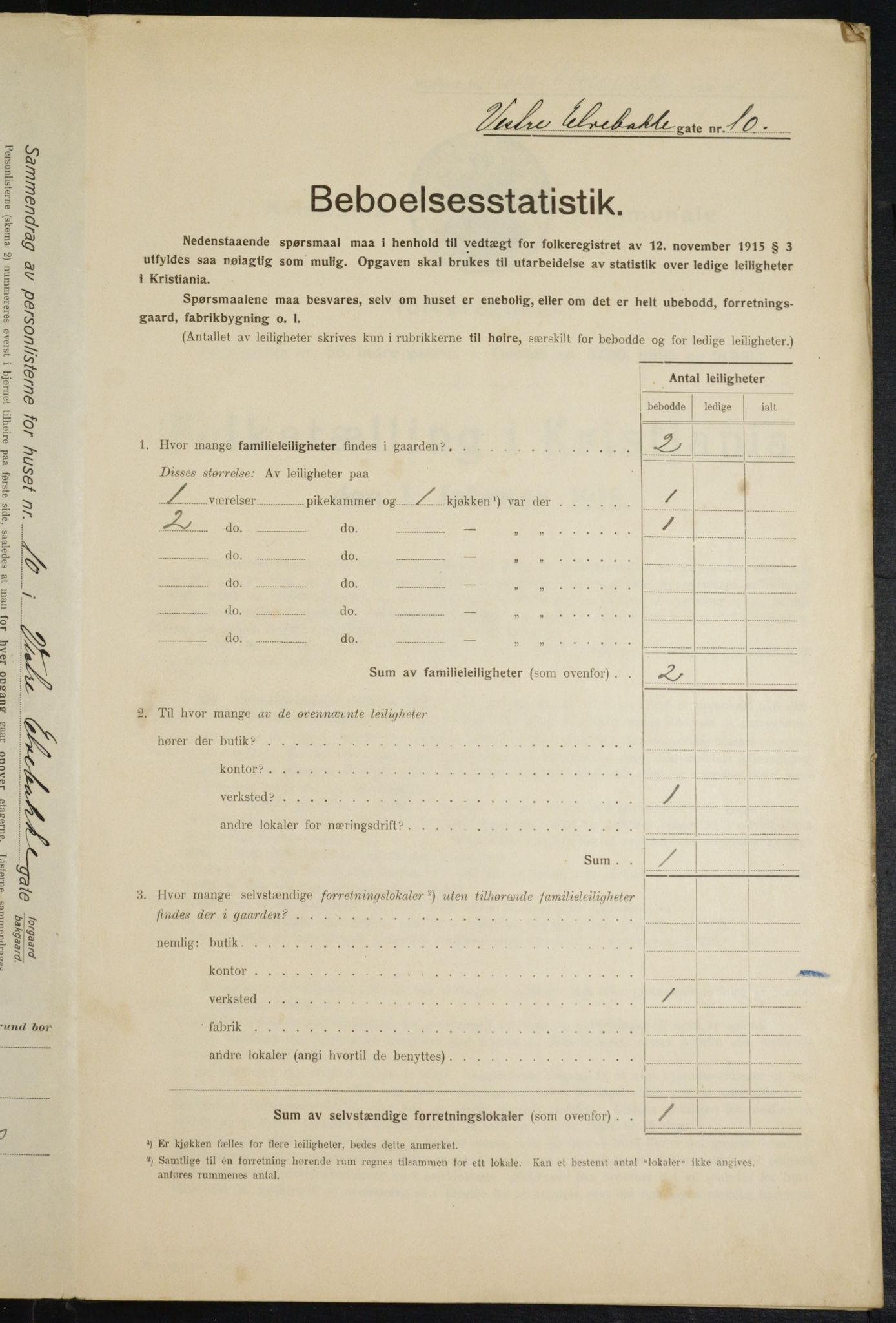 OBA, Municipal Census 1916 for Kristiania, 1916, p. 126211