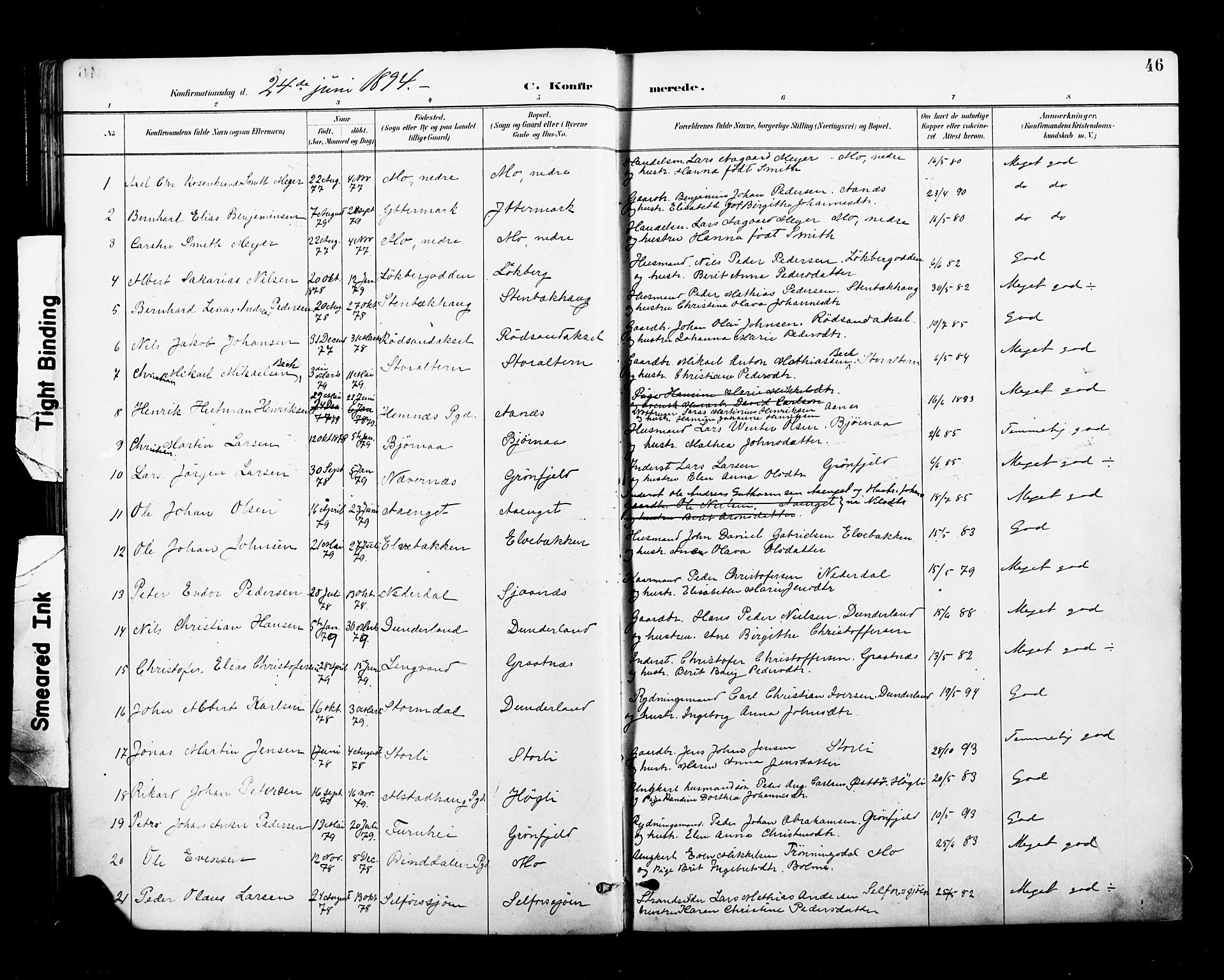 Ministerialprotokoller, klokkerbøker og fødselsregistre - Nordland, SAT/A-1459/827/L0401: Parish register (official) no. 827A13, 1887-1905, p. 46