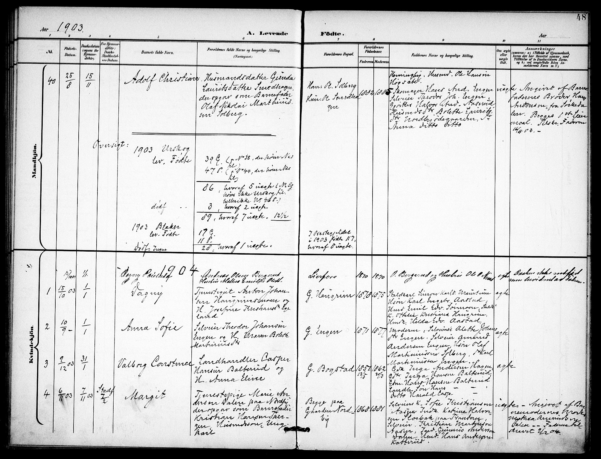 Aurskog prestekontor Kirkebøker, AV/SAO-A-10304a/F/Fa/L0010: Parish register (official) no. I 10, 1898-1905, p. 48
