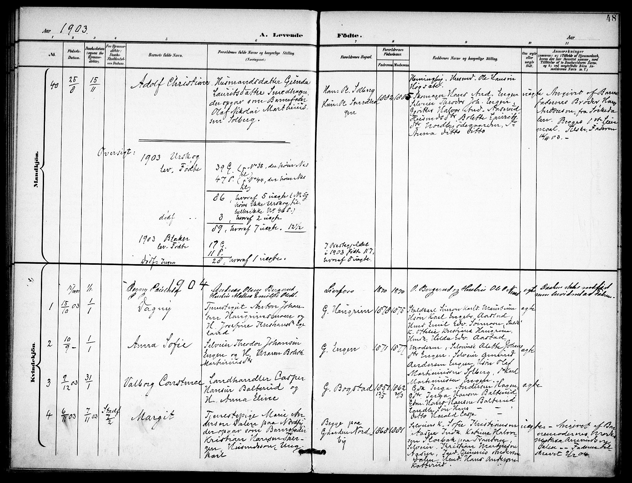 Aurskog prestekontor Kirkebøker, SAO/A-10304a/F/Fa/L0010: Parish register (official) no. I 10, 1898-1905, p. 48