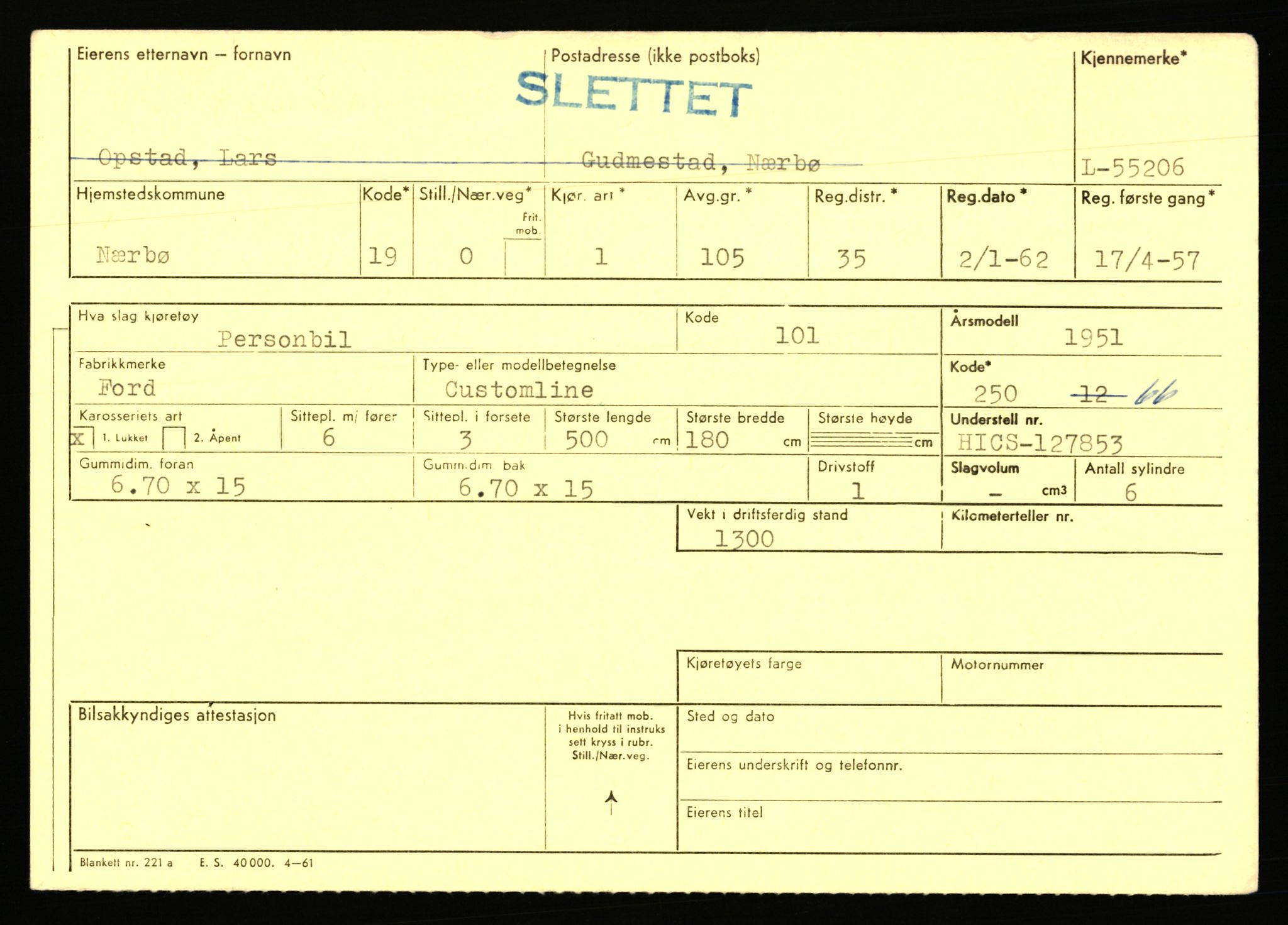 Stavanger trafikkstasjon, AV/SAST-A-101942/0/F/L0054: L-54200 - L-55699, 1930-1971, p. 2043