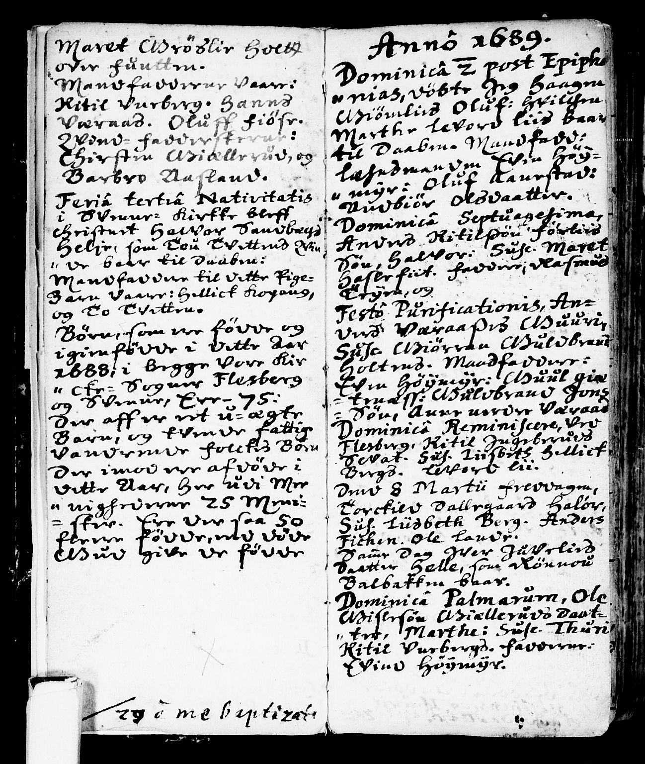 Flesberg kirkebøker, SAKO/A-18/F/Fa/L0001: Parish register (official) no. I 1, 1688-1725