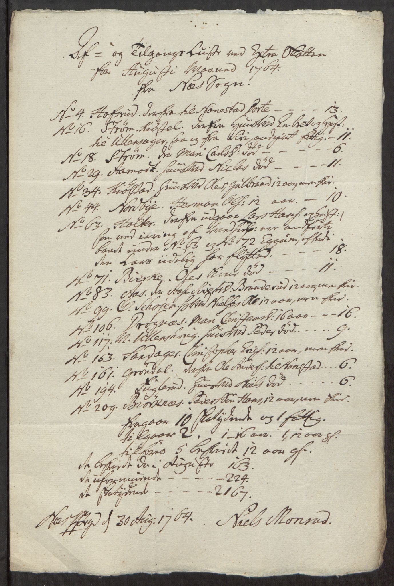 Rentekammeret inntil 1814, Reviderte regnskaper, Fogderegnskap, RA/EA-4092/R12/L0803: Ekstraskatten Øvre Romerike, 1763-1764, p. 303