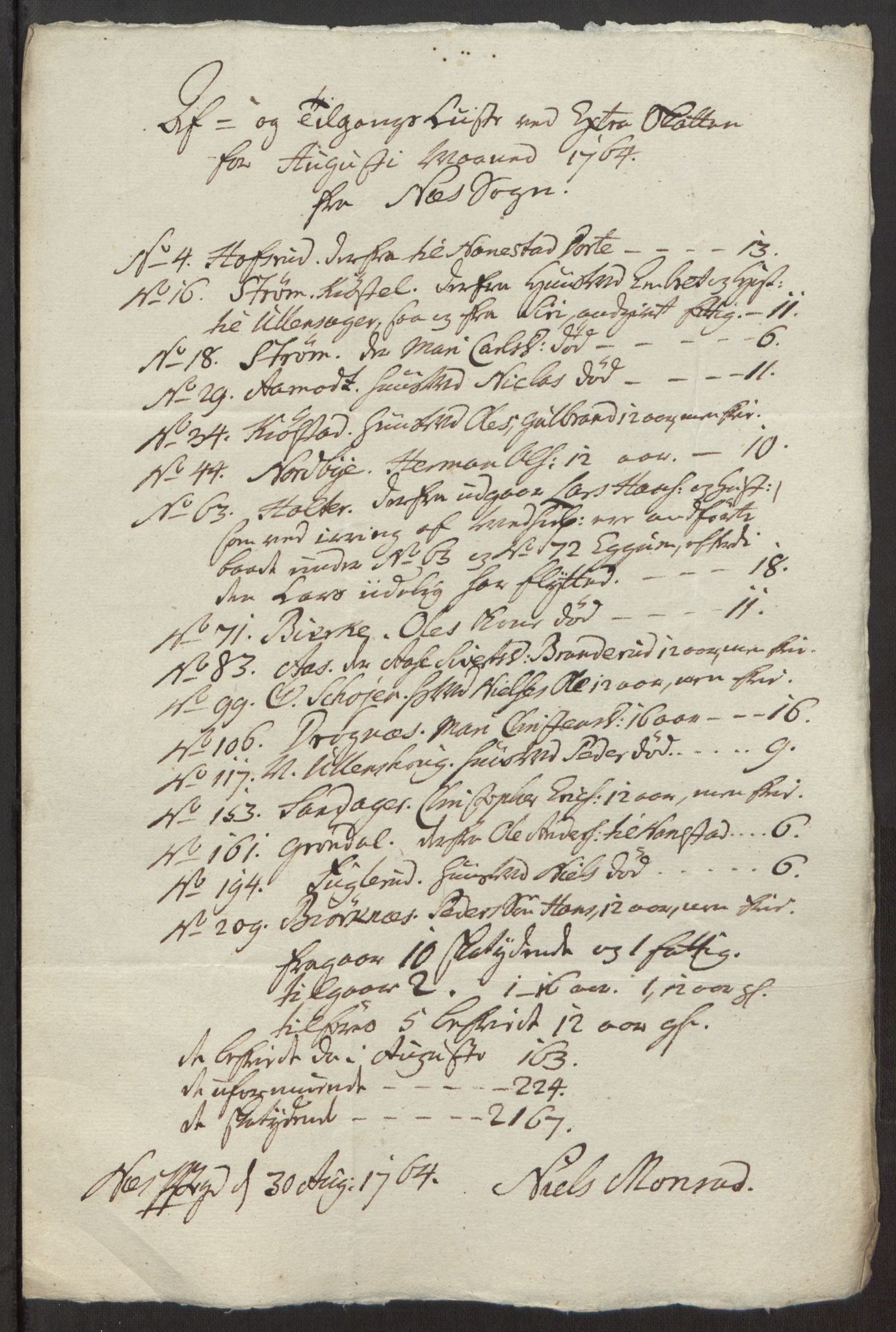 Rentekammeret inntil 1814, Reviderte regnskaper, Fogderegnskap, AV/RA-EA-4092/R12/L0803: Ekstraskatten Øvre Romerike, 1763-1764, p. 303