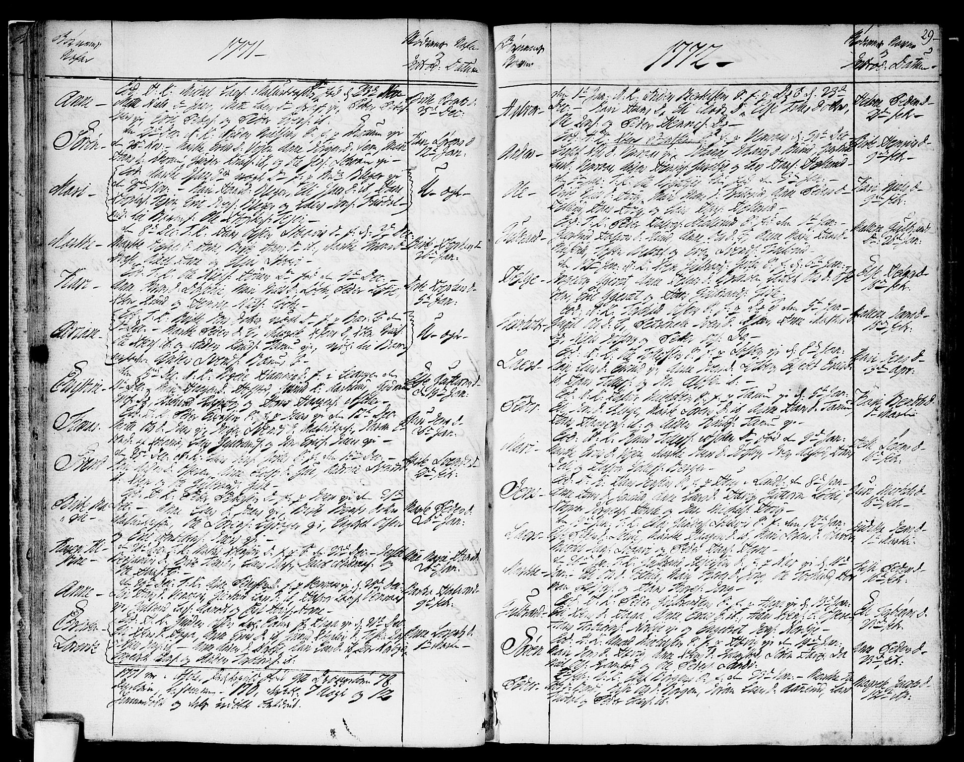 Asker prestekontor Kirkebøker, SAO/A-10256a/F/Fa/L0003: Parish register (official) no. I 3, 1767-1807, p. 29