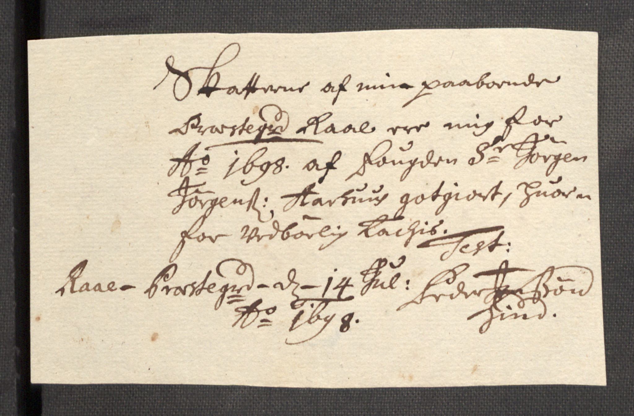 Rentekammeret inntil 1814, Reviderte regnskaper, Fogderegnskap, AV/RA-EA-4092/R68/L4754: Fogderegnskap Senja og Troms, 1697-1699, p. 202