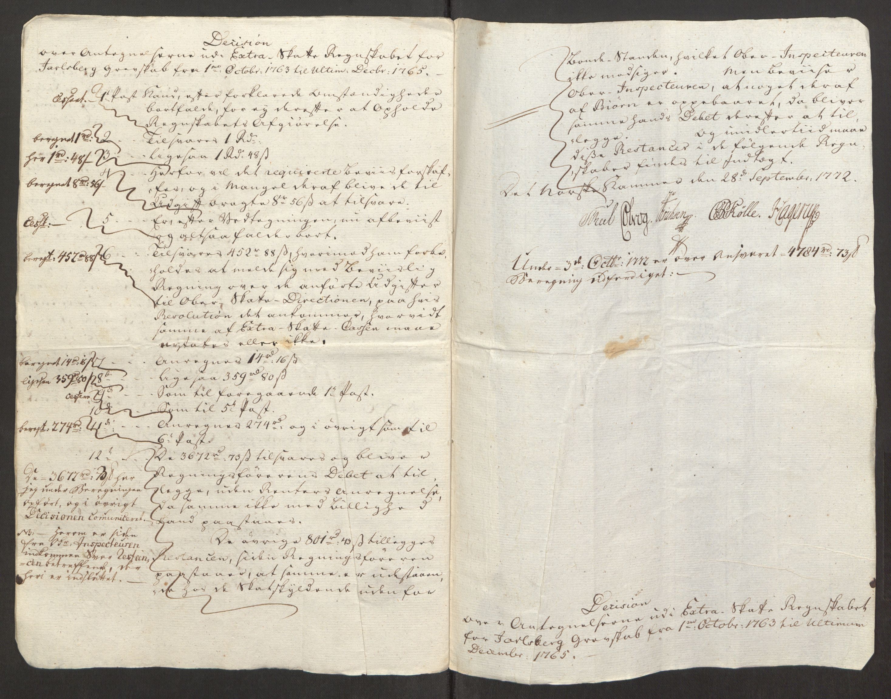 Rentekammeret inntil 1814, Reviderte regnskaper, Fogderegnskap, RA/EA-4092/R32/L1960: Ekstraskatten Jarlsberg grevskap, 1762-1772, p. 96