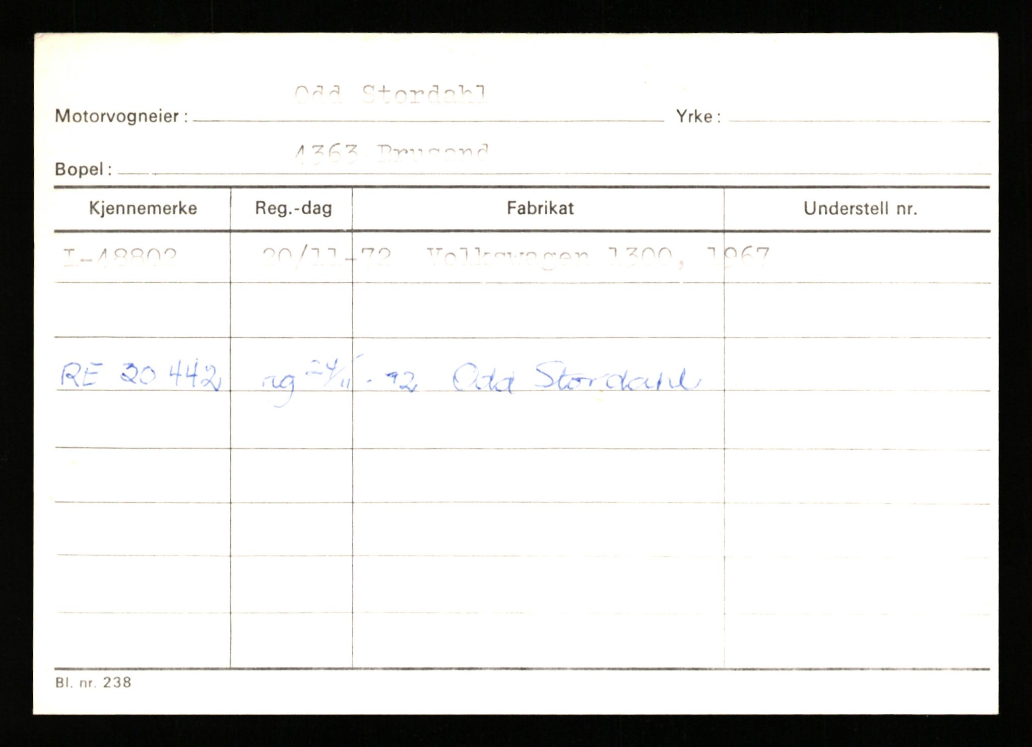 Stavanger trafikkstasjon, AV/SAST-A-101942/0/G/L0006: Registreringsnummer: 34250 - 49007, 1930-1971, p. 3412