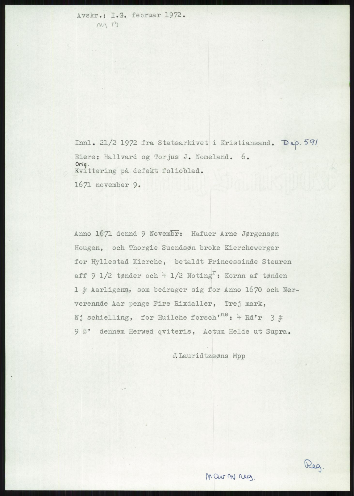 Samlinger til kildeutgivelse, Diplomavskriftsamlingen, AV/RA-EA-4053/H/Ha, p. 3553