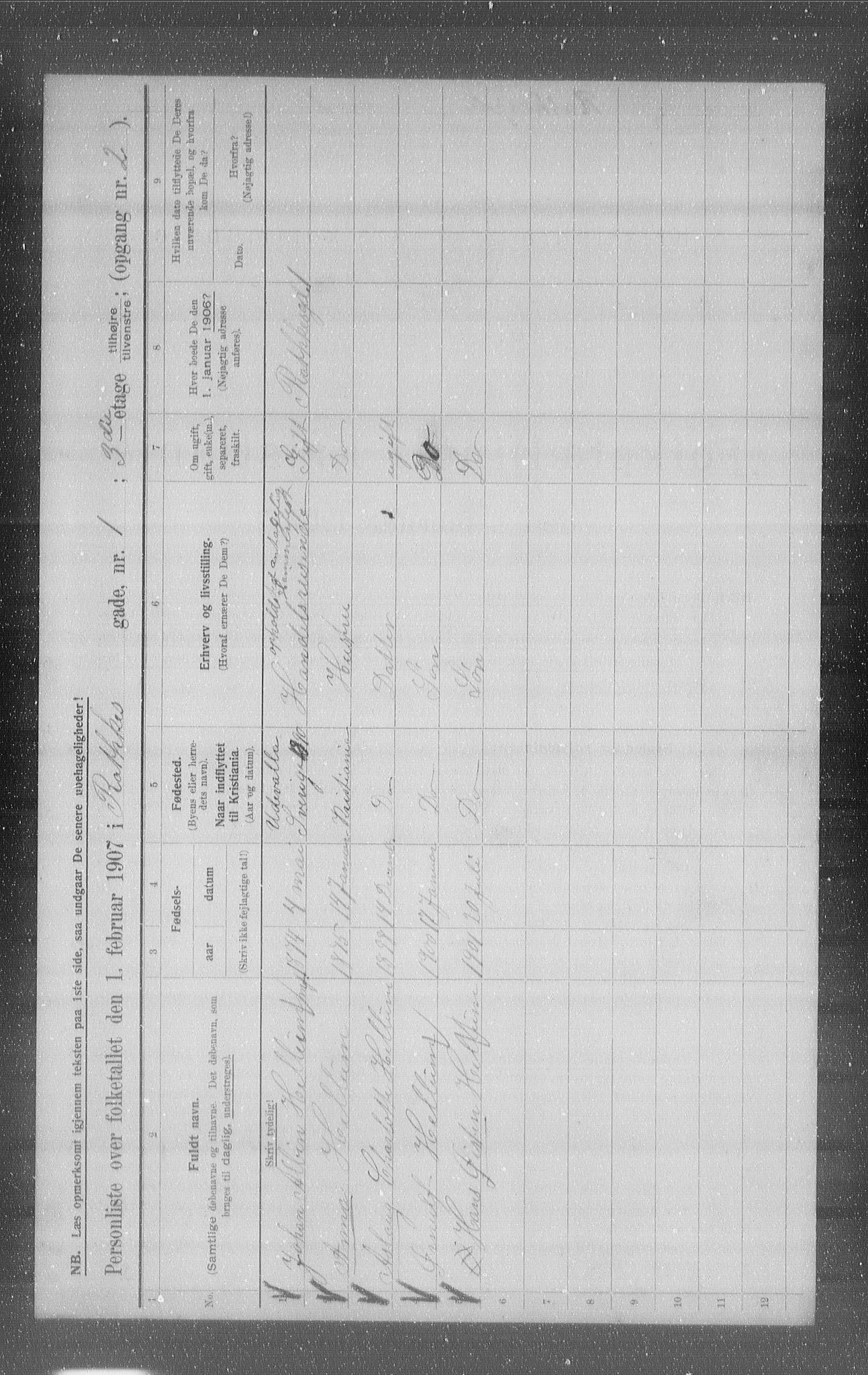 OBA, Municipal Census 1907 for Kristiania, 1907, p. 41800